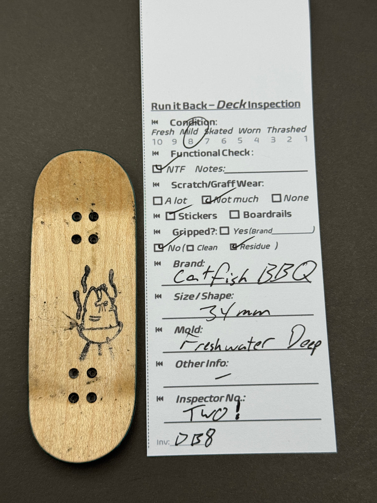 Catfish BBQ 34mm Freshwater Deep - Inspection Card