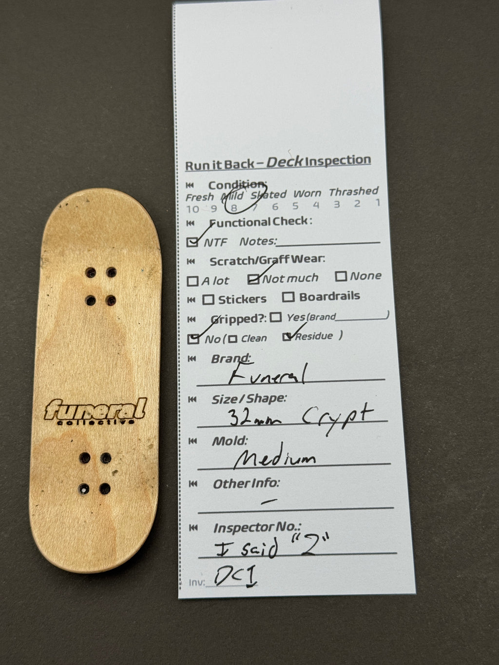 Funeral Collective 32mm Crypt Medium - Inspection Card