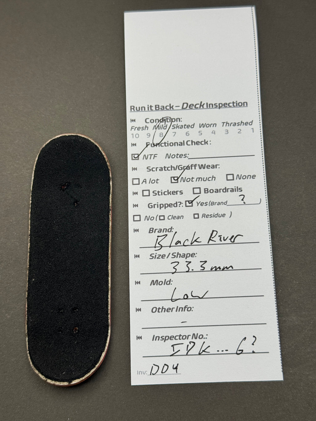 Black River 33.3mm Low - Inspection Card