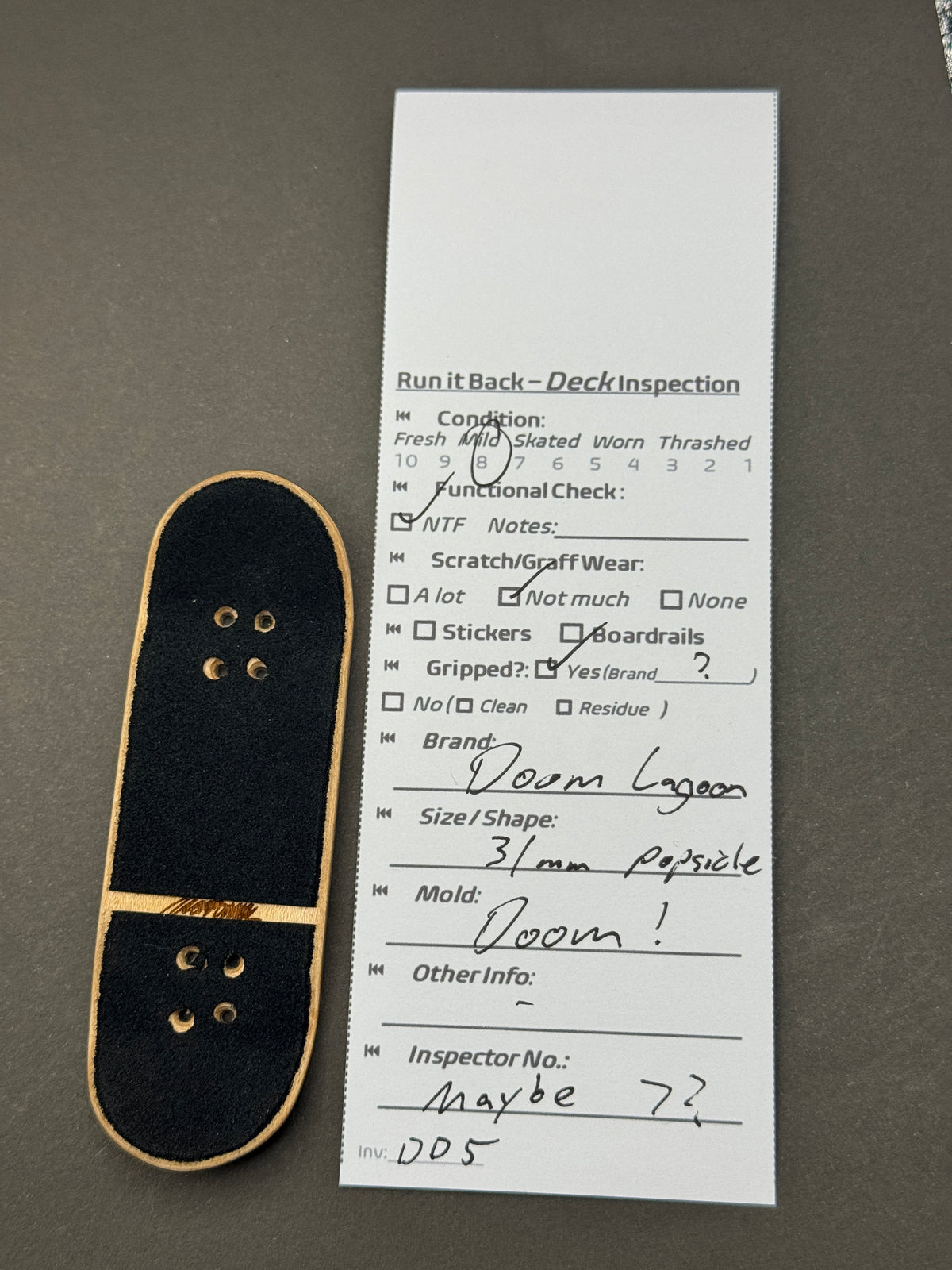 Doom Lagoon 31mm Popsicle Doom! - Inspection Card