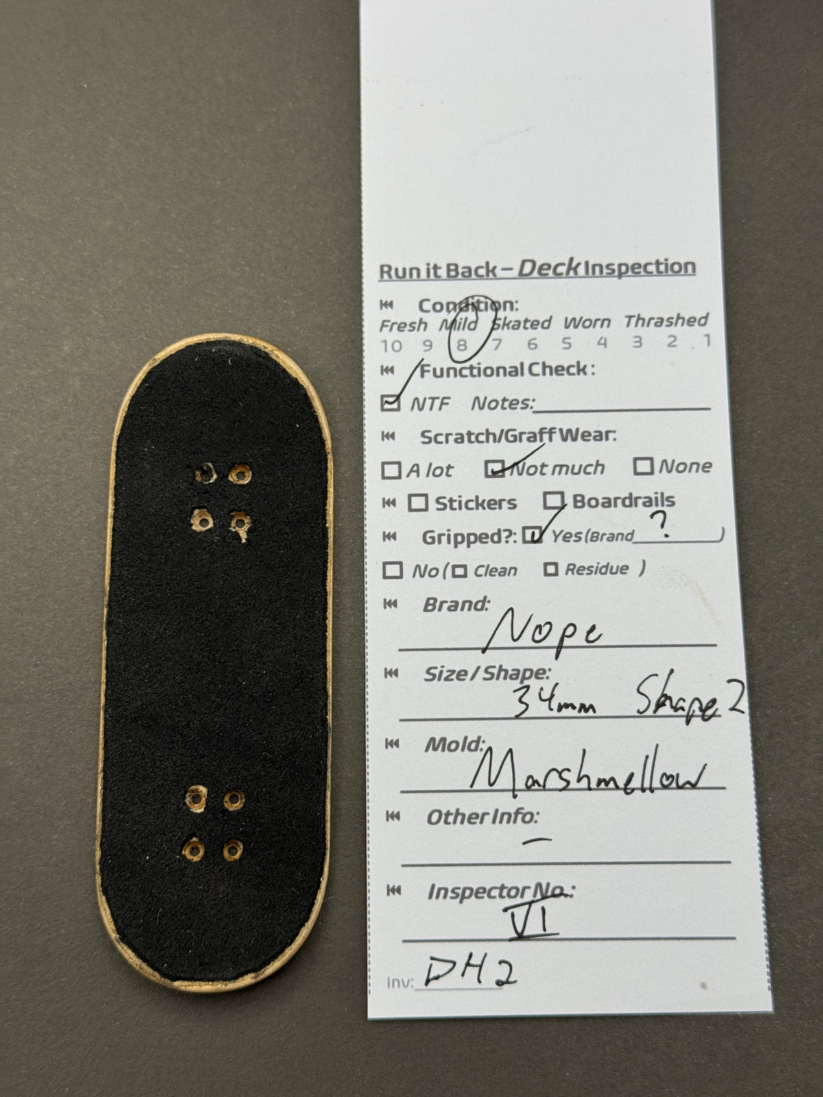 Nope 34mm Shape 2 Marshmellow - Inspection Card