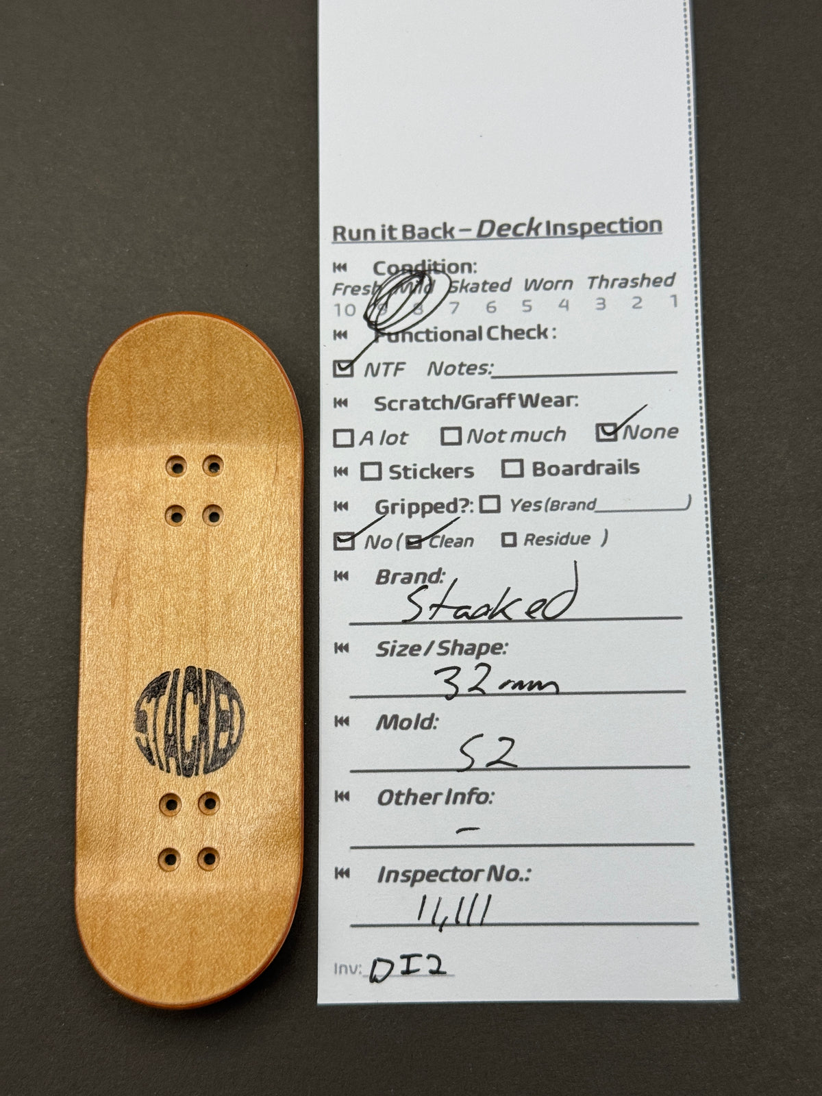 Stacked 32mm S2 - Inspection Card
