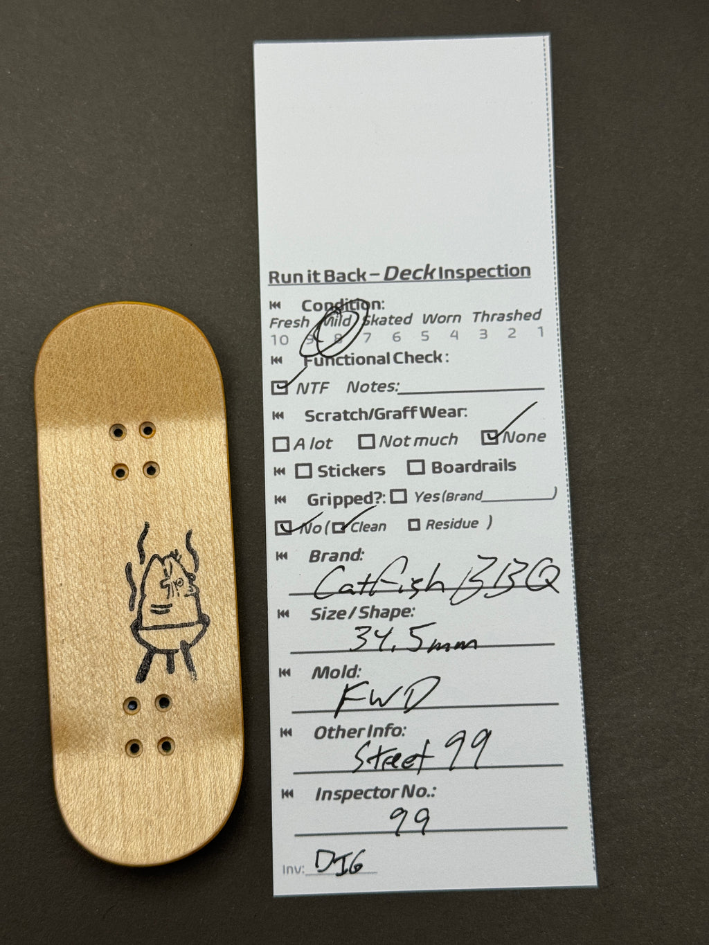 Catfish BBQ 34.5mm FWD Street 99 - Deck Graphic