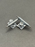 Dynamic SE 26mm Raw trucks with colored baseplates – inspection card