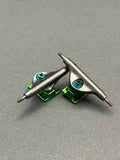 Obsins 34mm Gunmetal Green fingerboard trucks