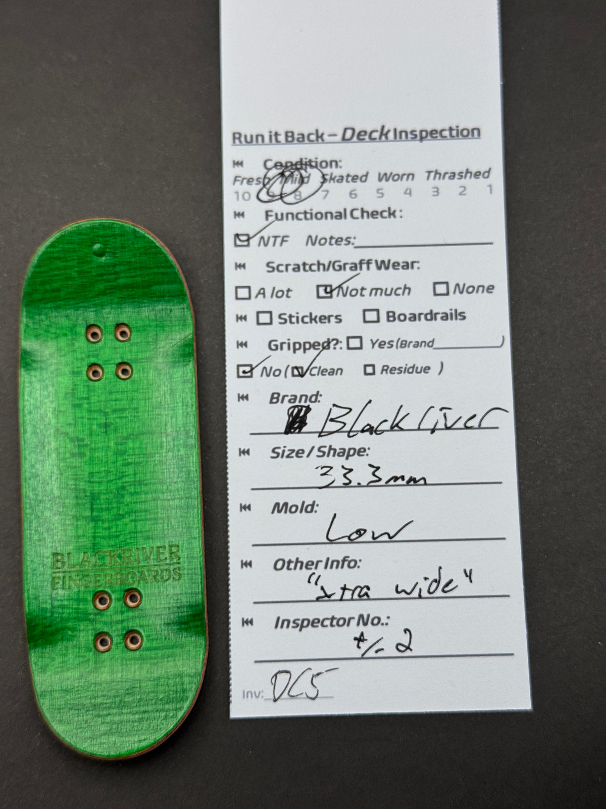 Blackriver 33.3mm Low inspection card and deck