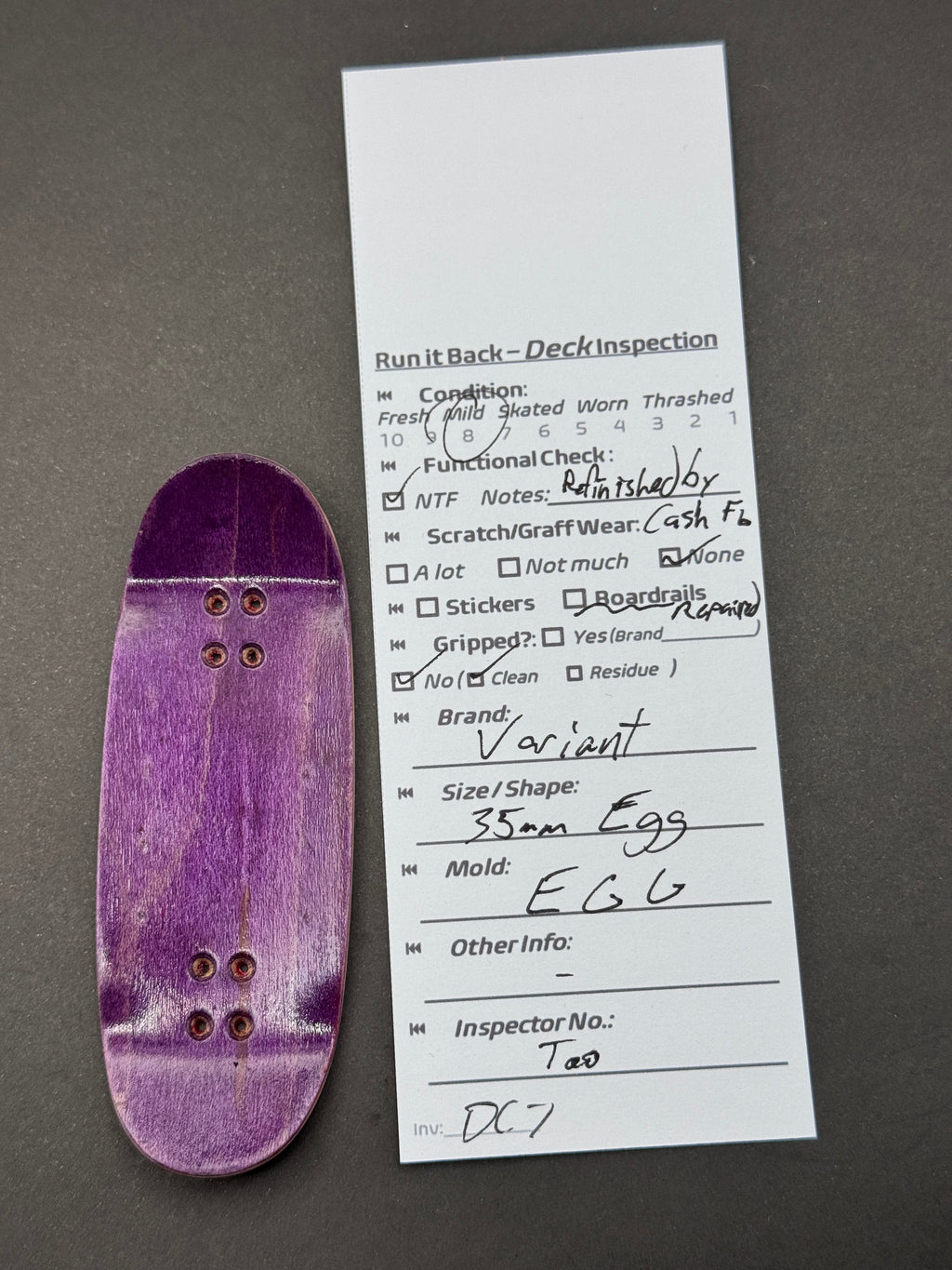 Variant 35mm Egg EGG inspection card and deck