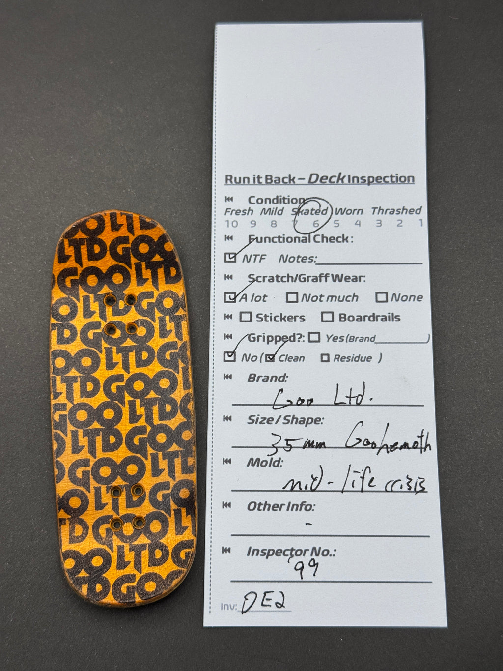 Presto Ltd. 24.5mm MD Lite Concave inspection card and deck