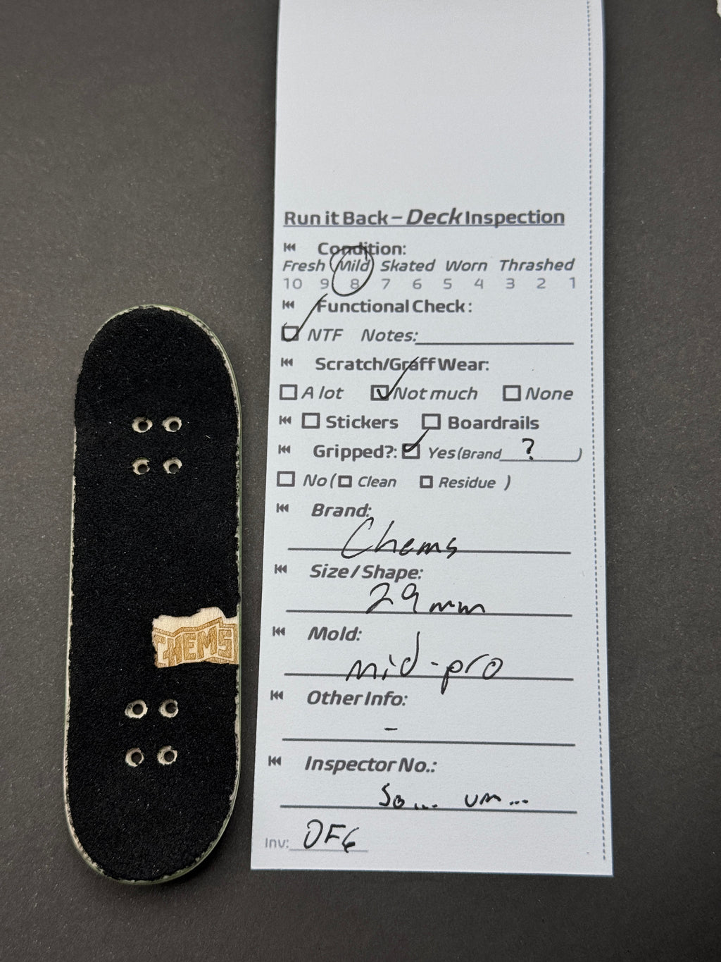 Chems 29mm Mid-Pro inspection card