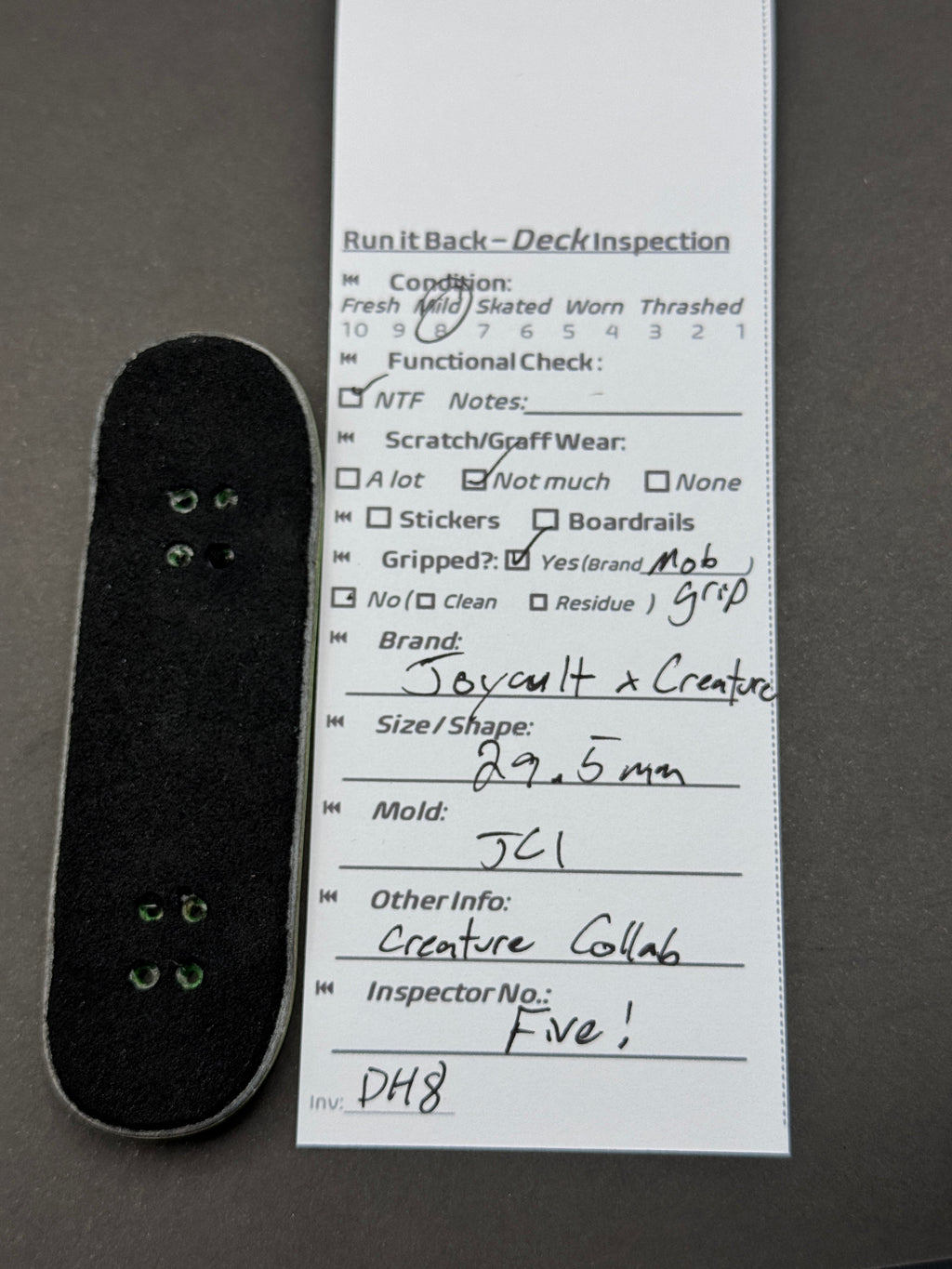 Toycult + Creature deck inspection card