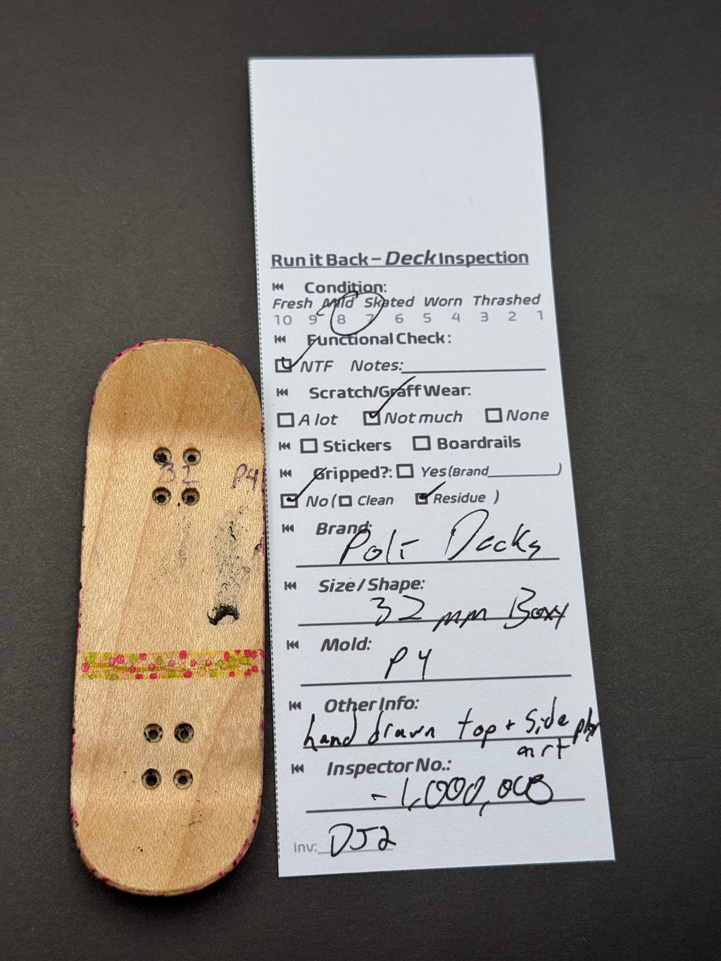 Polt Decks deck inspection card