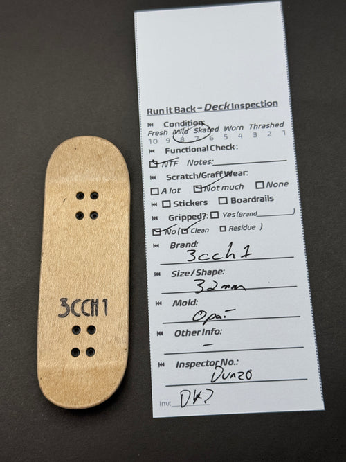 3CH1 deck inspection card
