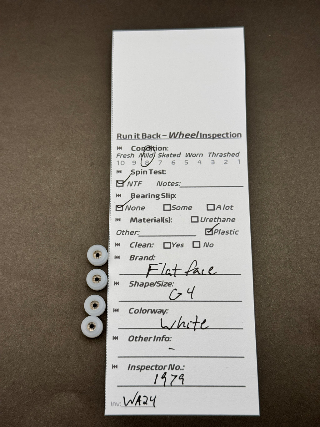 FlatFace C4 White inspection card