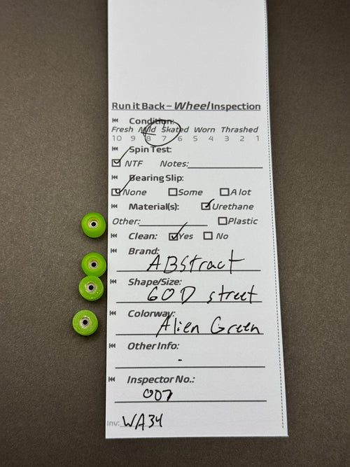 Abstract 60D Street Alien Green inspection card
