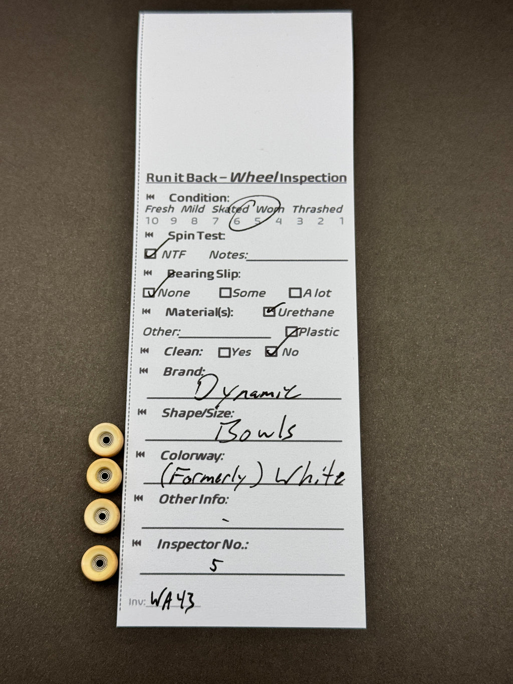 Bloob 79s Translucent Green inspection card
