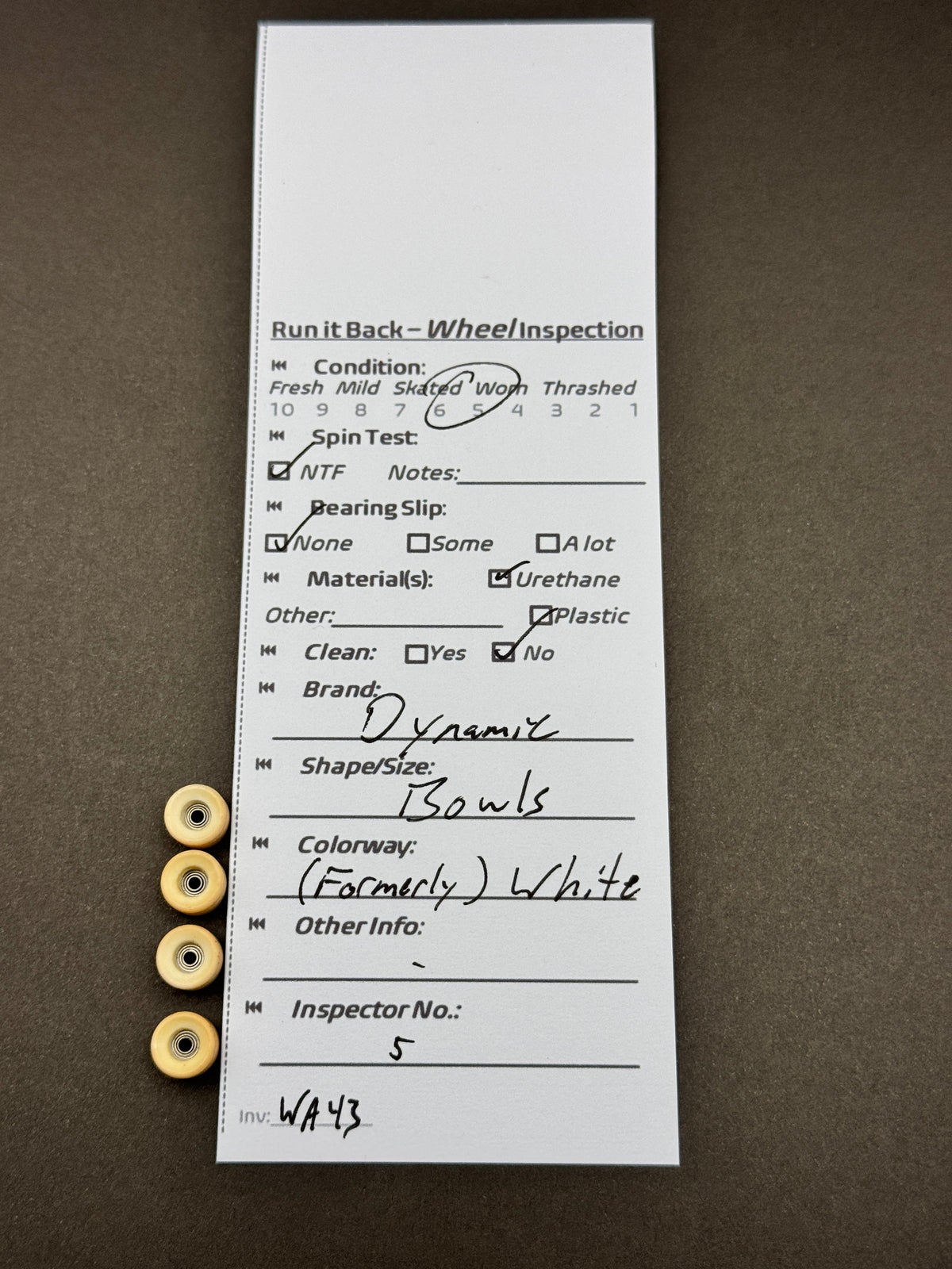 Bloob 79s Translucent Green inspection card
