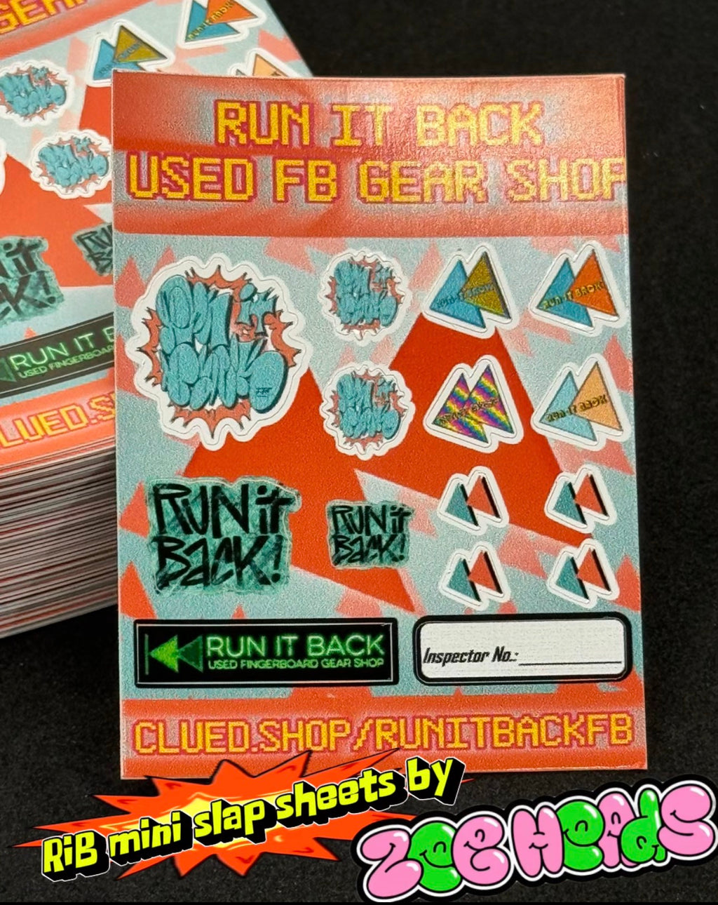 Run it Back Mini Slap Sheets by Zeg Heads