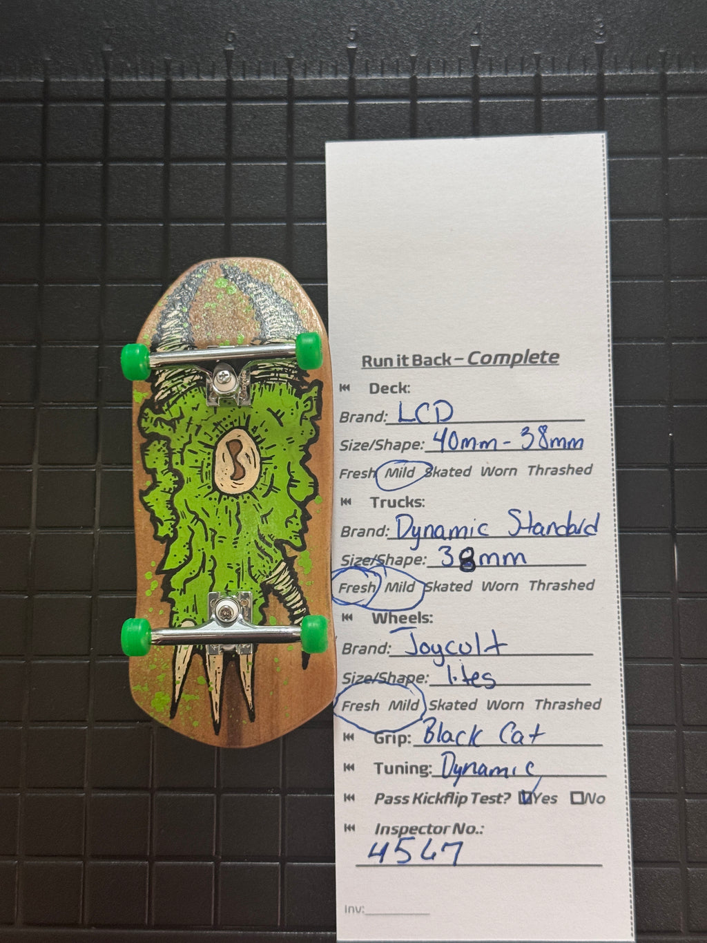 Inspection card