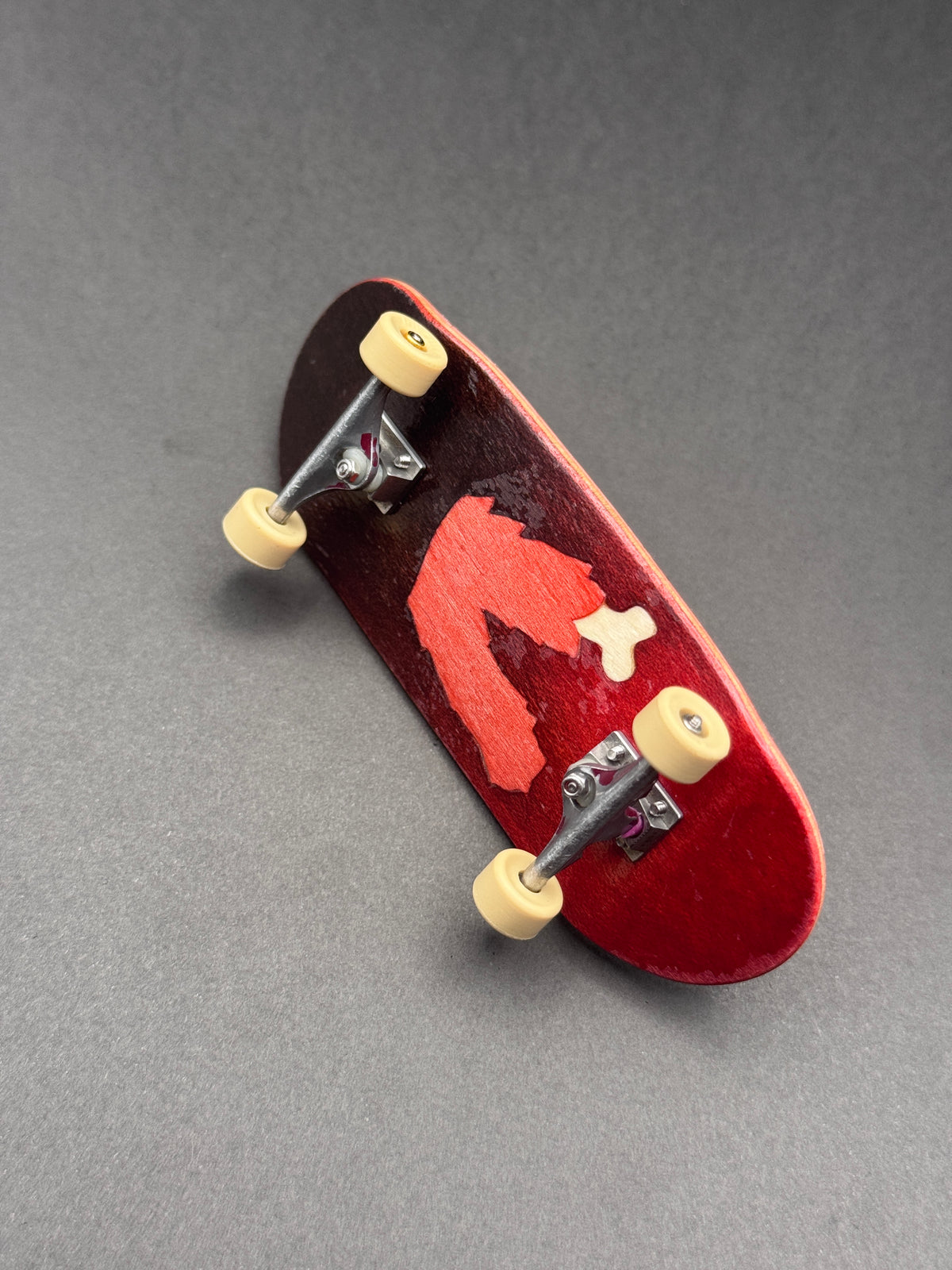 BeastPants 35mm Egg Feral complete fingerboard with Caramel trucks and Joycult wheels