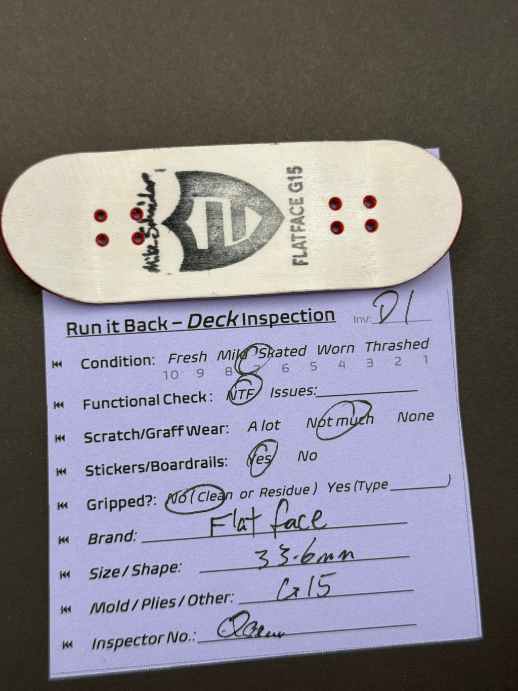 FlatFace 33.6mm G15 - Skated (D1)
