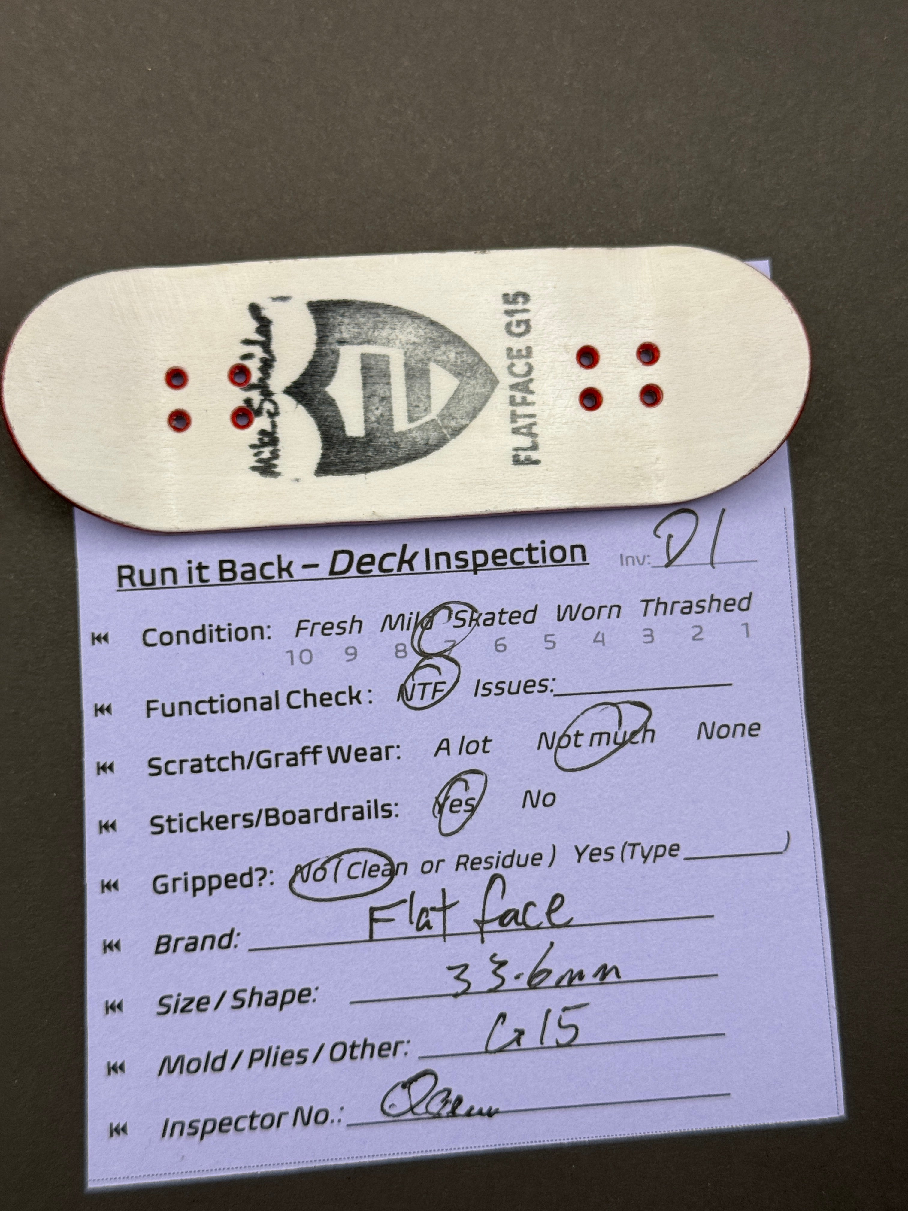 FlatFace 33.6mm G15 - Skated (D1)