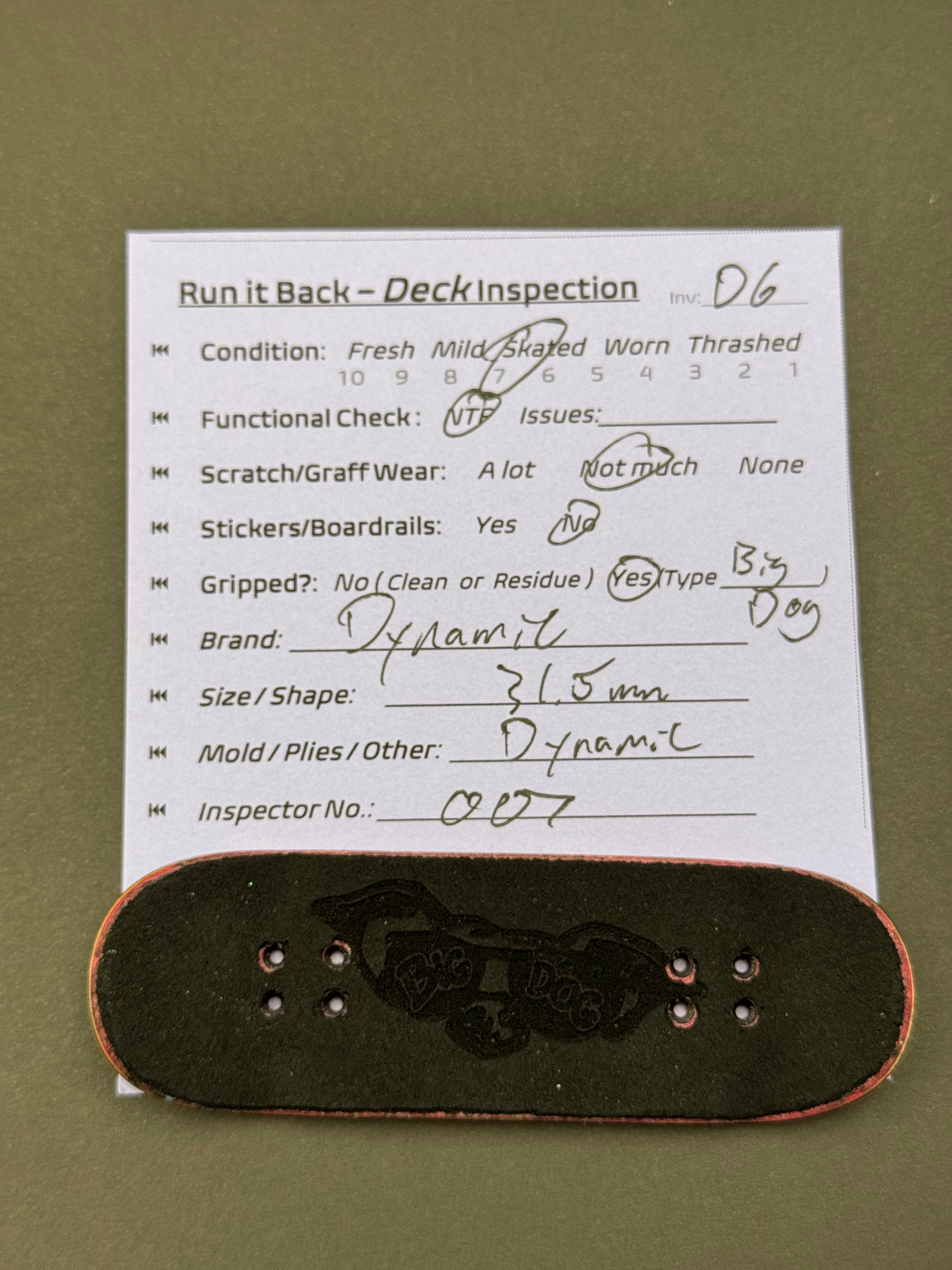Dynamic 31.5mm Deck - Skated (D6)