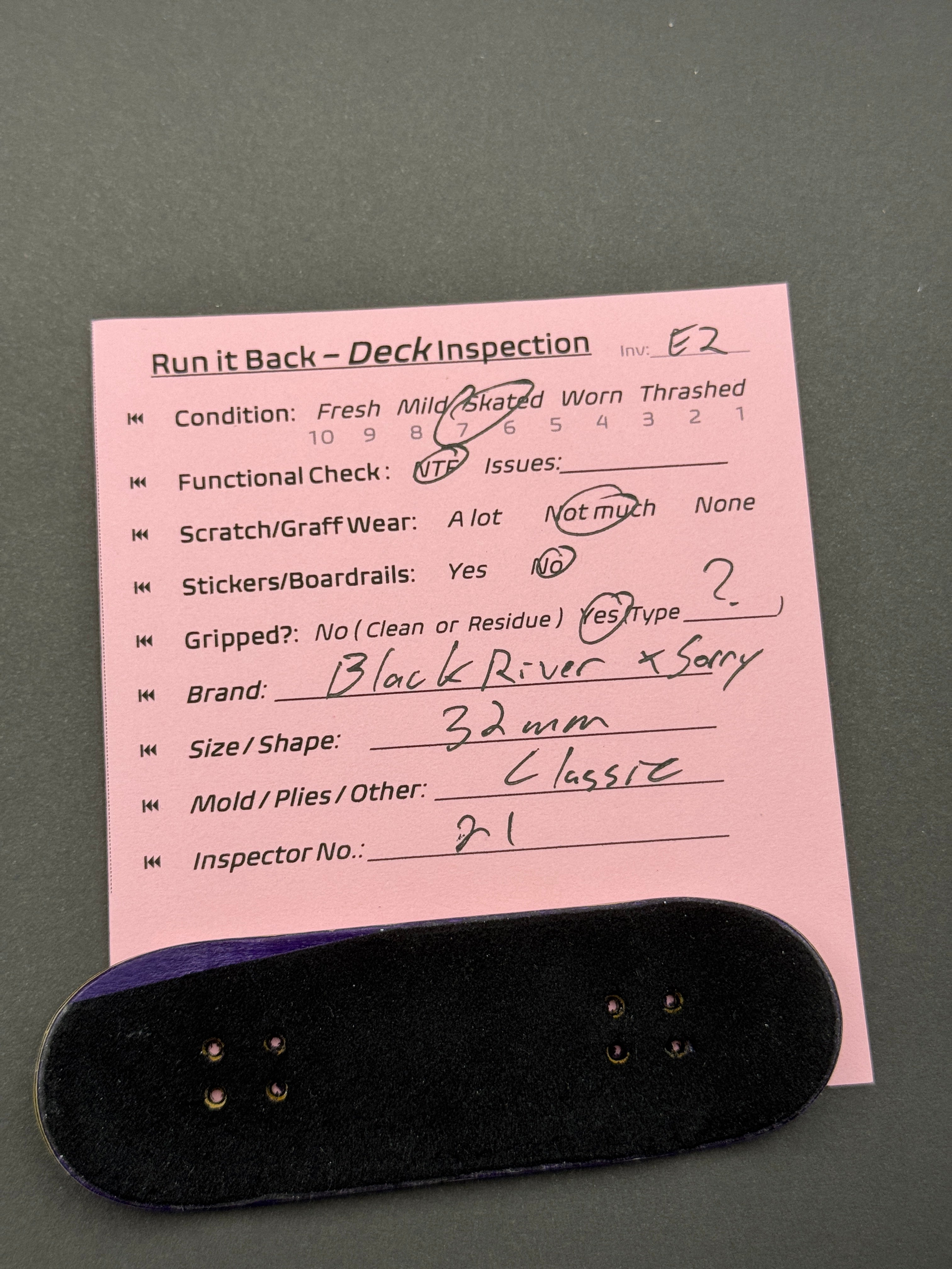 BlackRiver x Sorry 32mm Classic - Skated (E2)