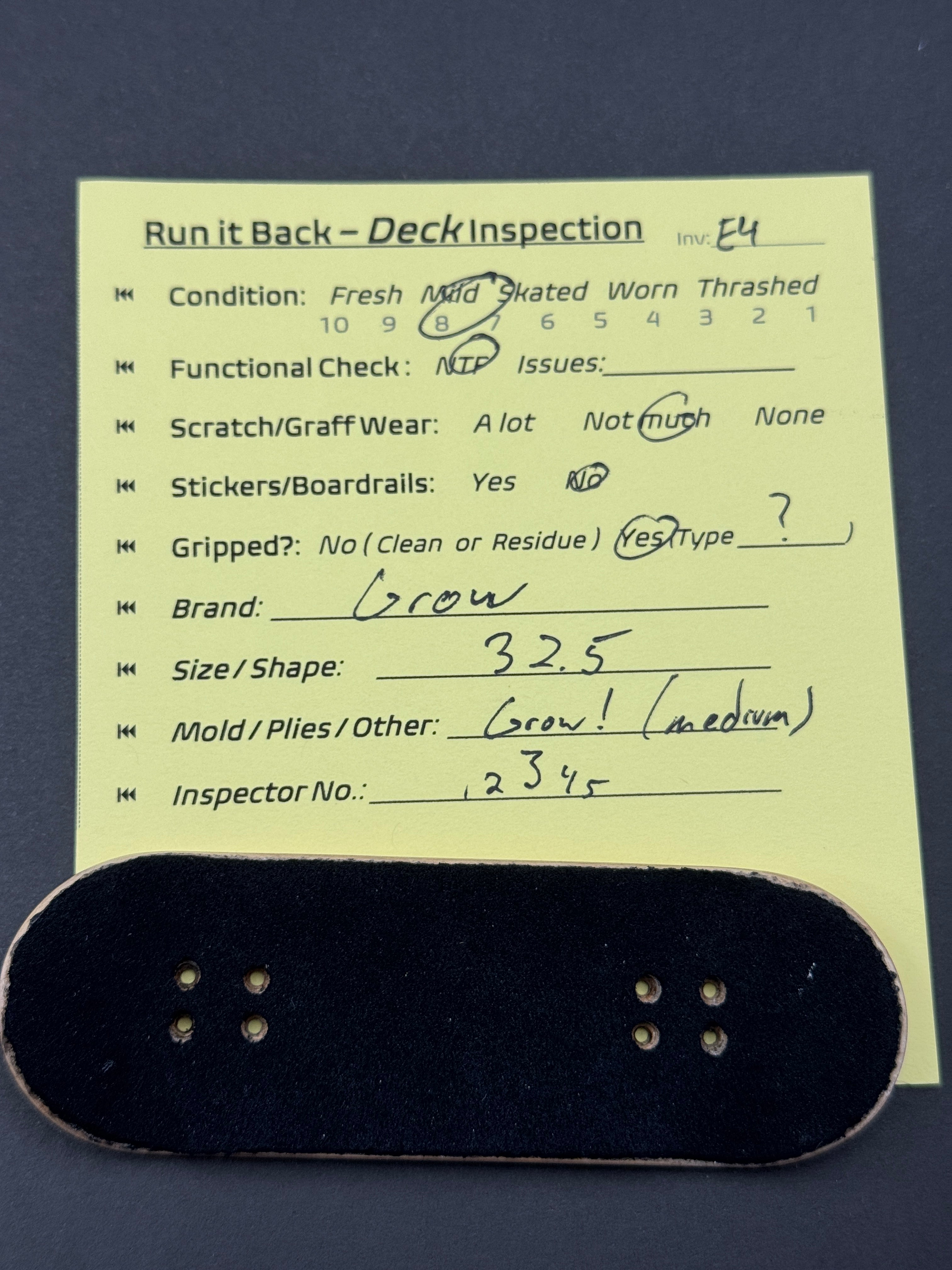 Grow 32.5mm Handpainted Deck - Mild (E4)