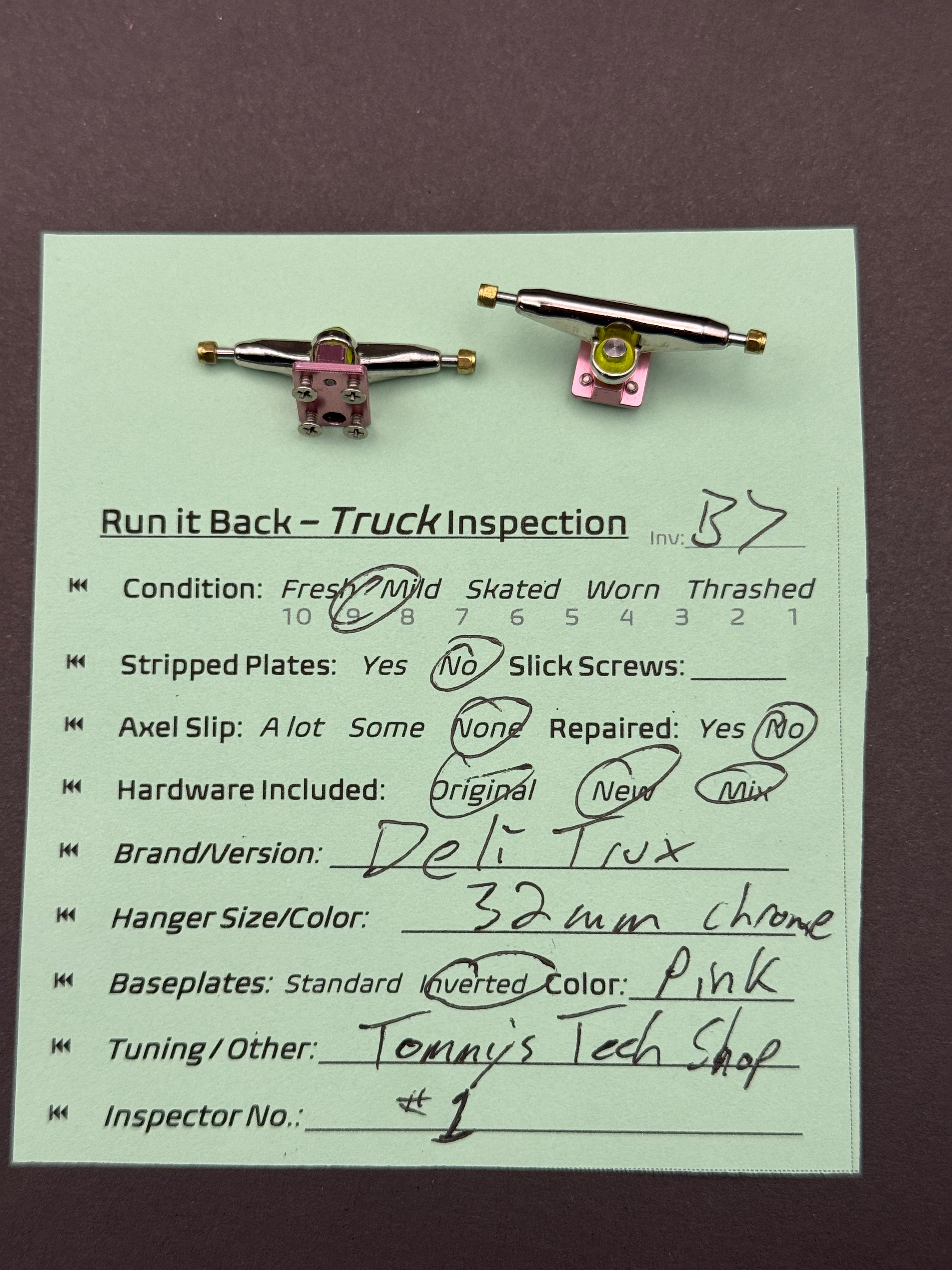 Deli Trux 32mm Chrome on Pink - Fresh (B7)