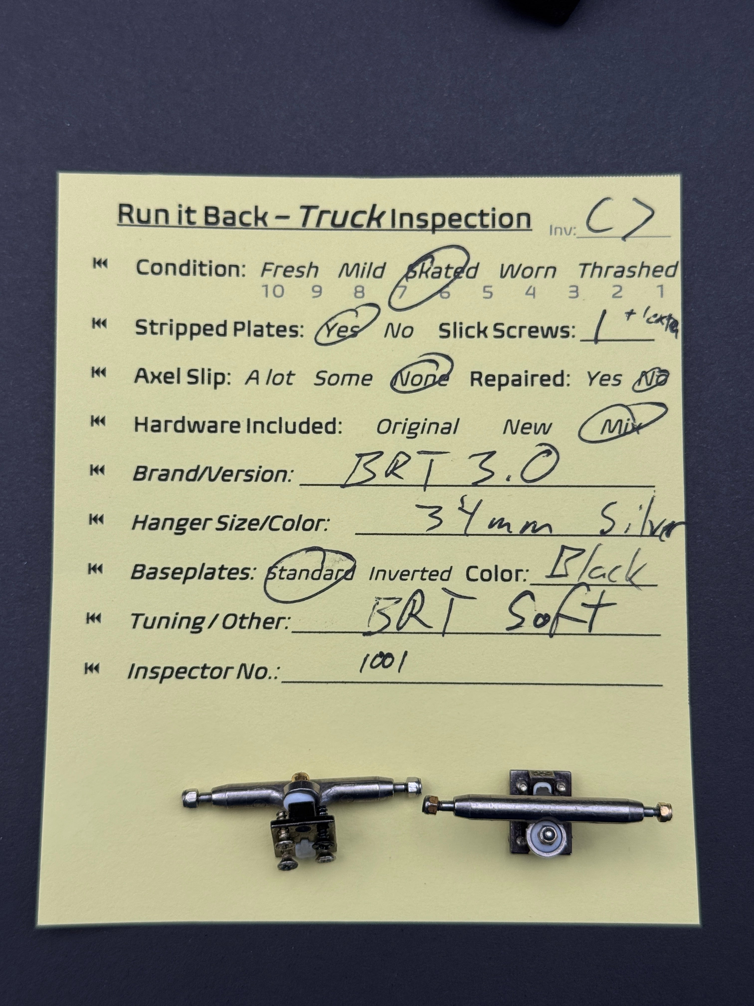 BRT 3.0 34mm Silver on Black - Skated (C7)