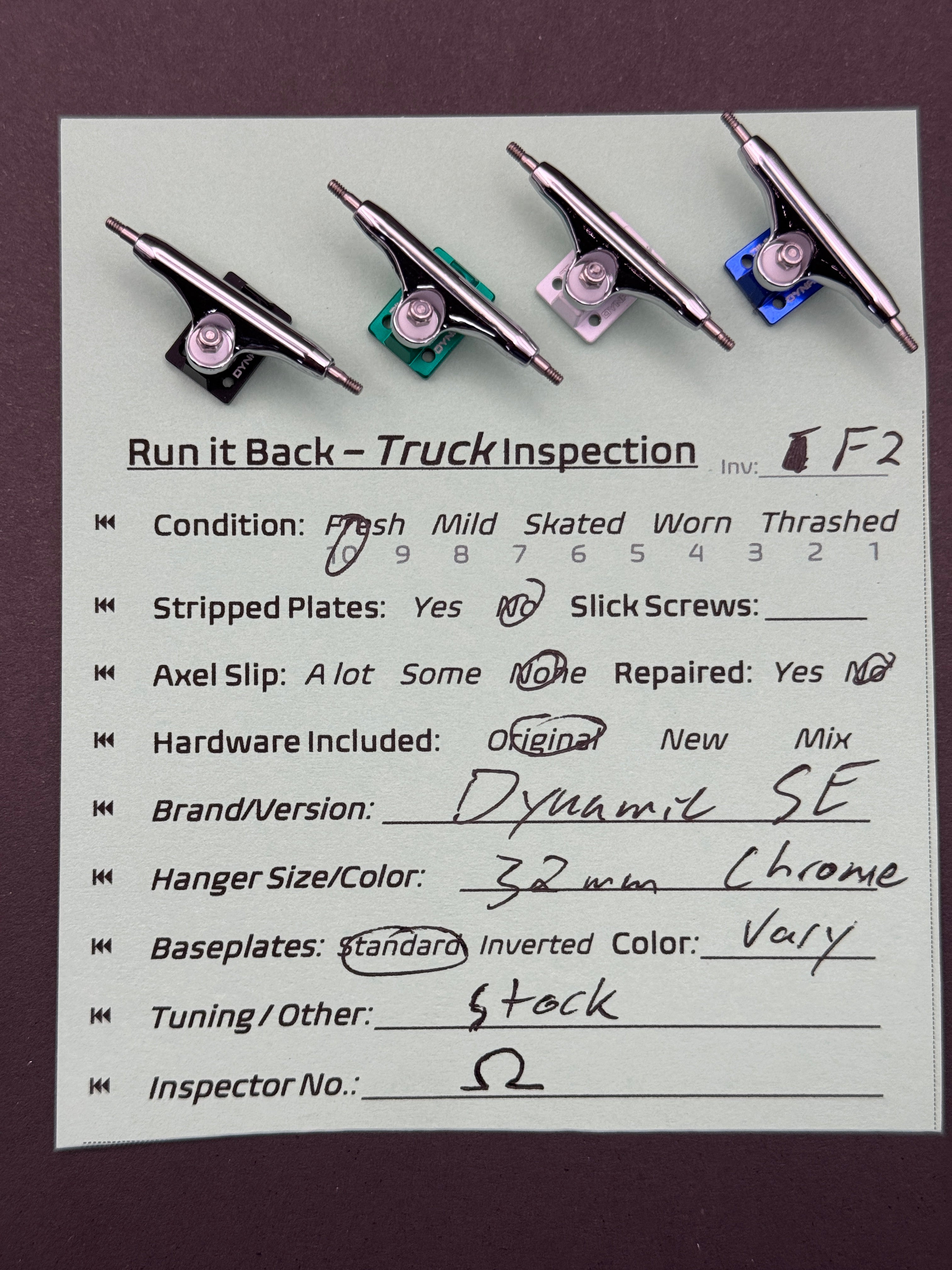 Dynamic SE 32mm Chrome w/ Color Baseplates - Fresh (F2)