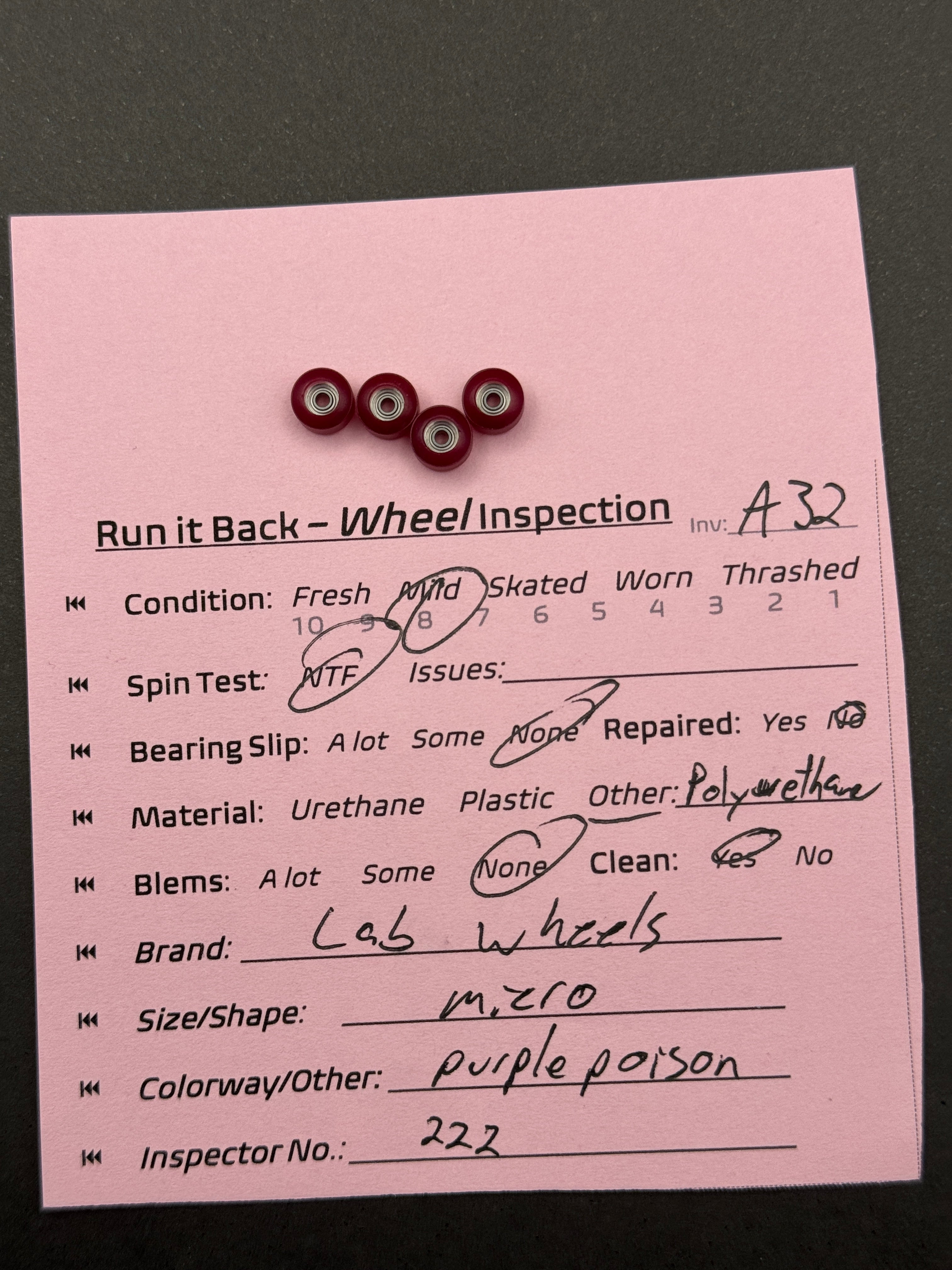 Lab Wheels Micro Purple Poison - Mild (A32)