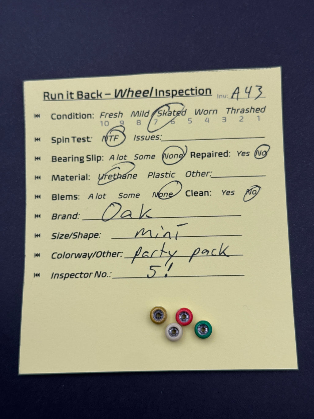 Oak Mini Party Pack - Skated (A43)