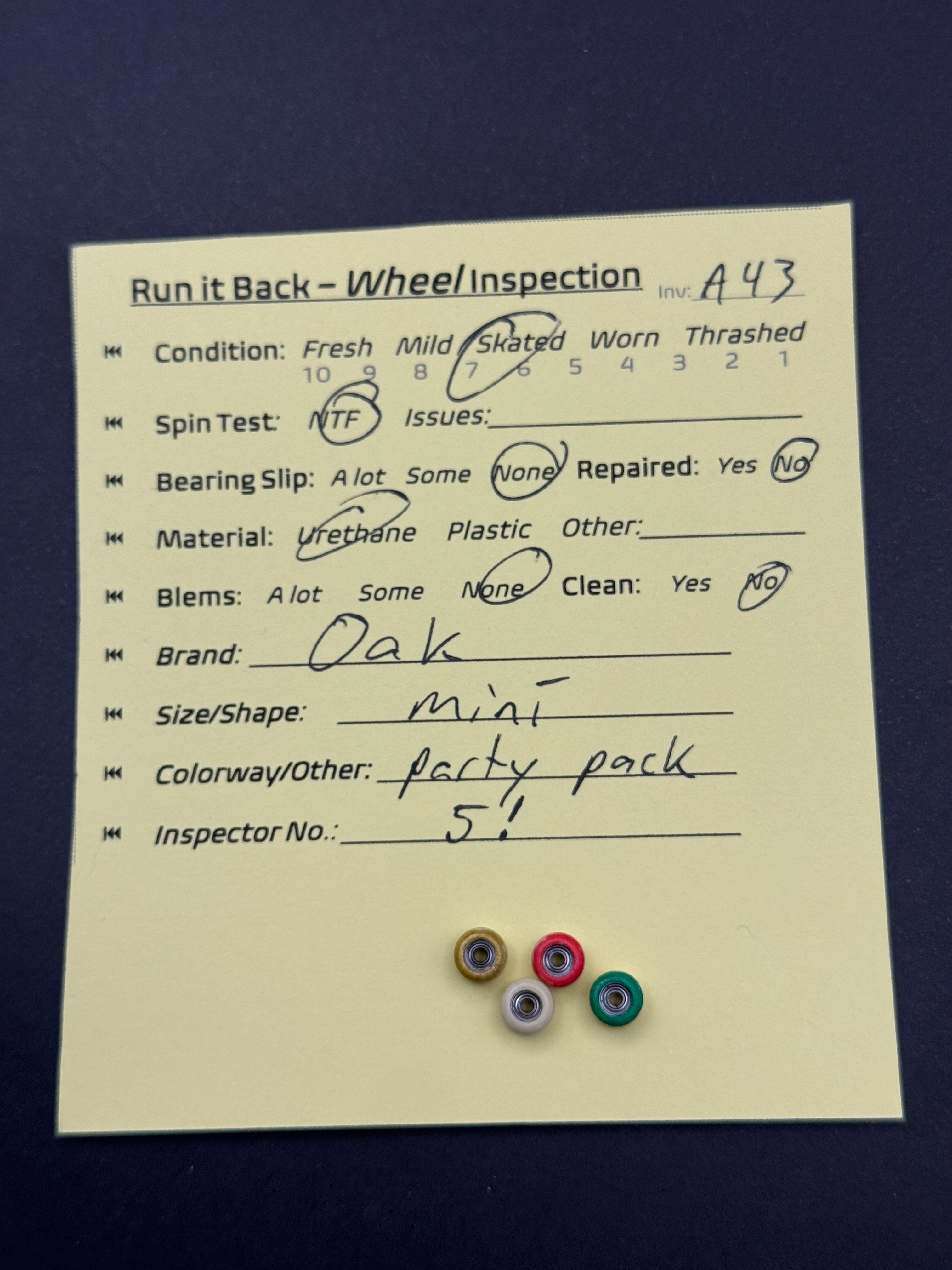 Oak Mini Party Pack - Skated (A43)