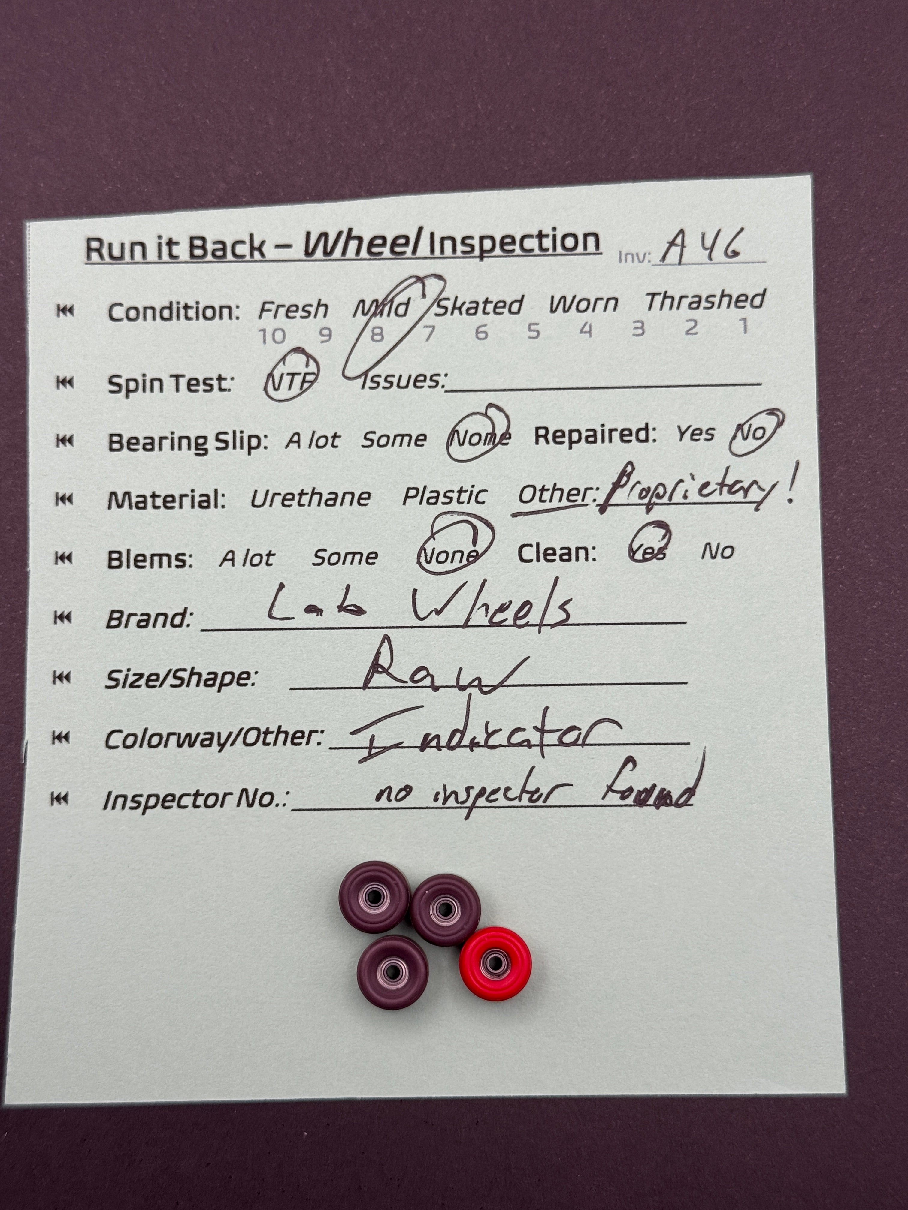 Lab Wheels Raw Indicator - Mild (A46)