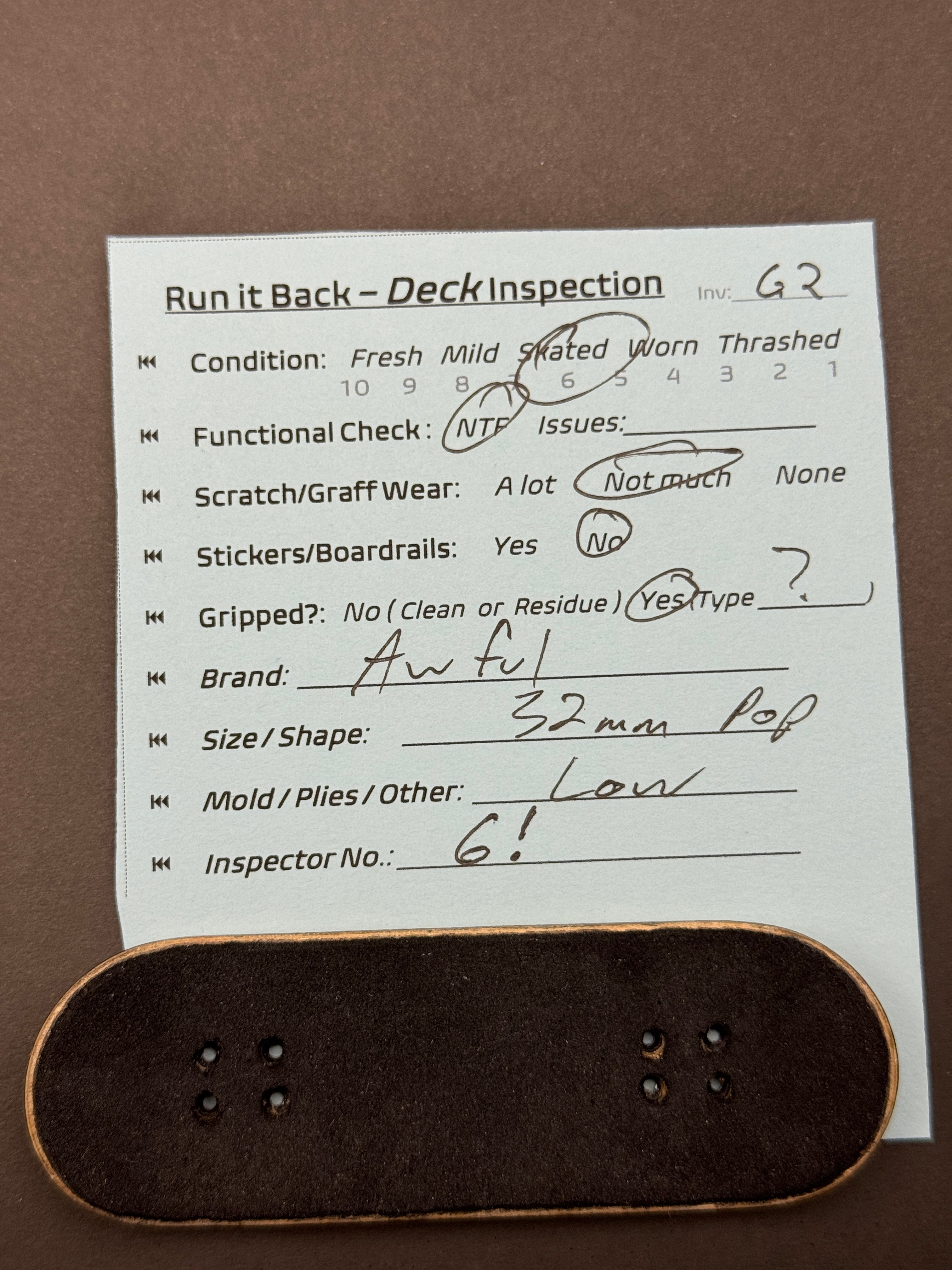 Awful 32mm Pop Low - Skated