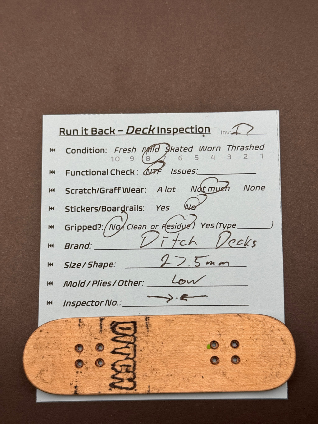 Ditch Decks 27.5mm Low - Mild