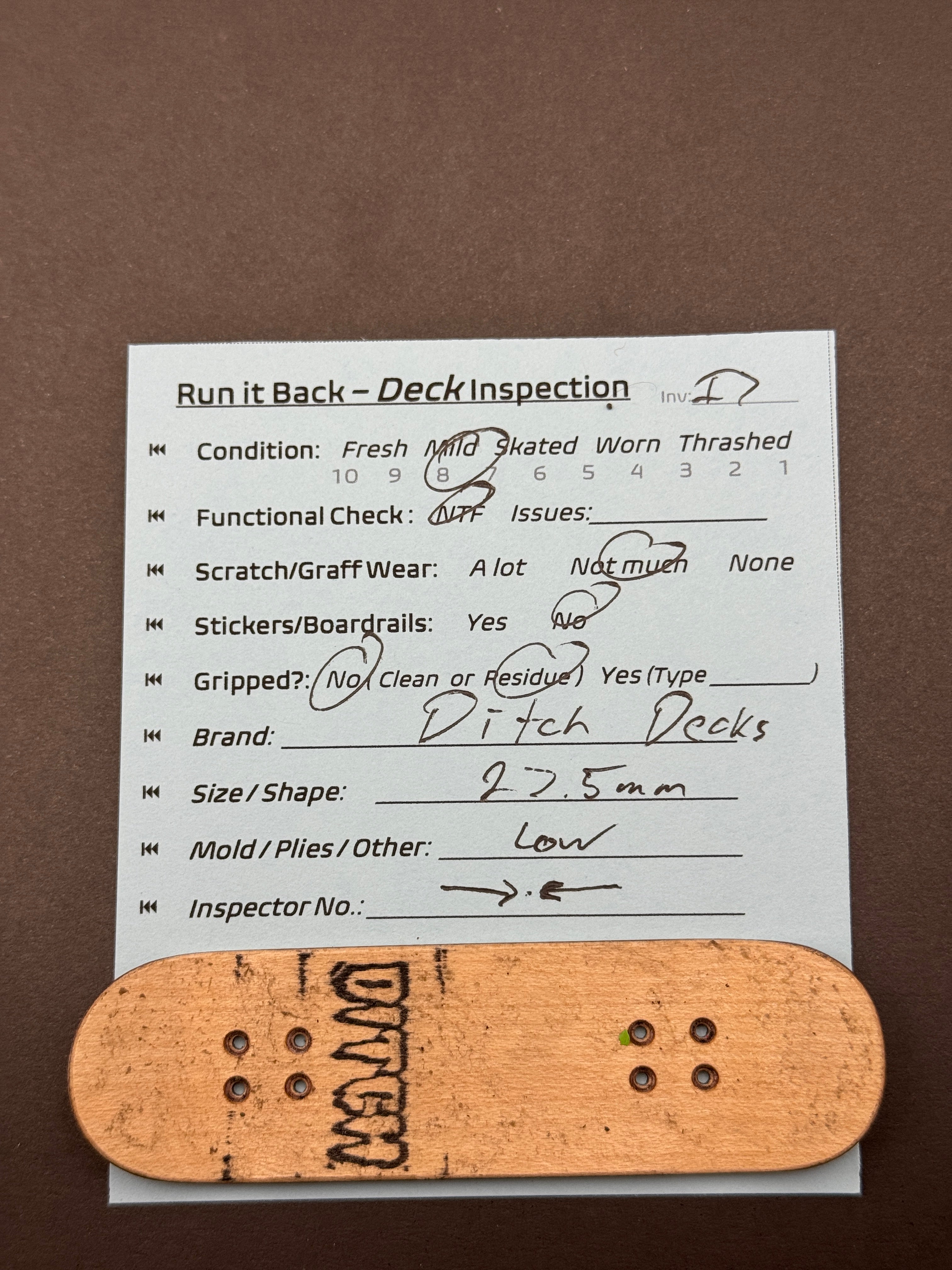 Ditch Decks 27.5mm Low - Mild