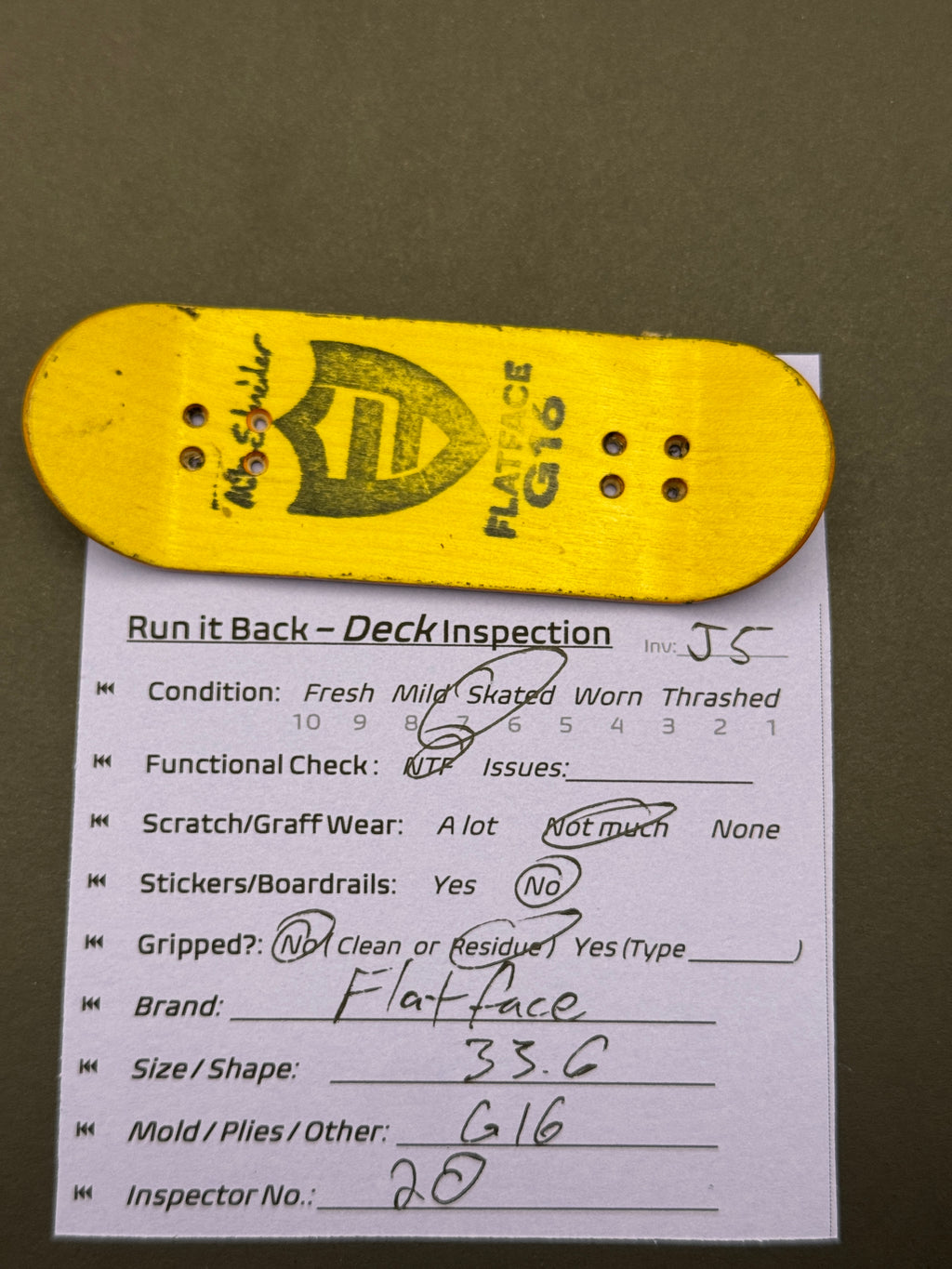 Flatface 33.6mm G16 - Skated