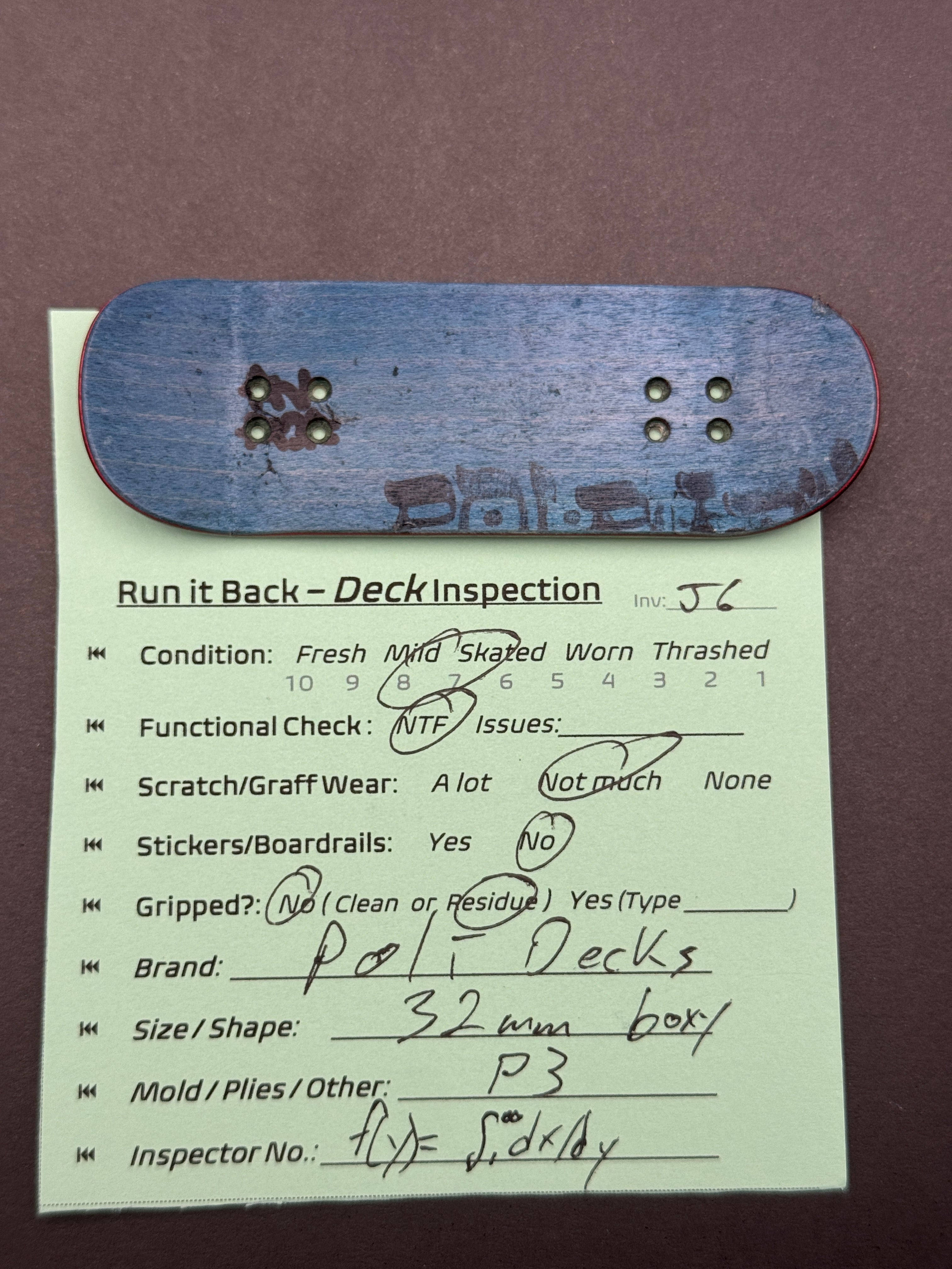 Poli Decks 32mm Boxy P3 - Mild