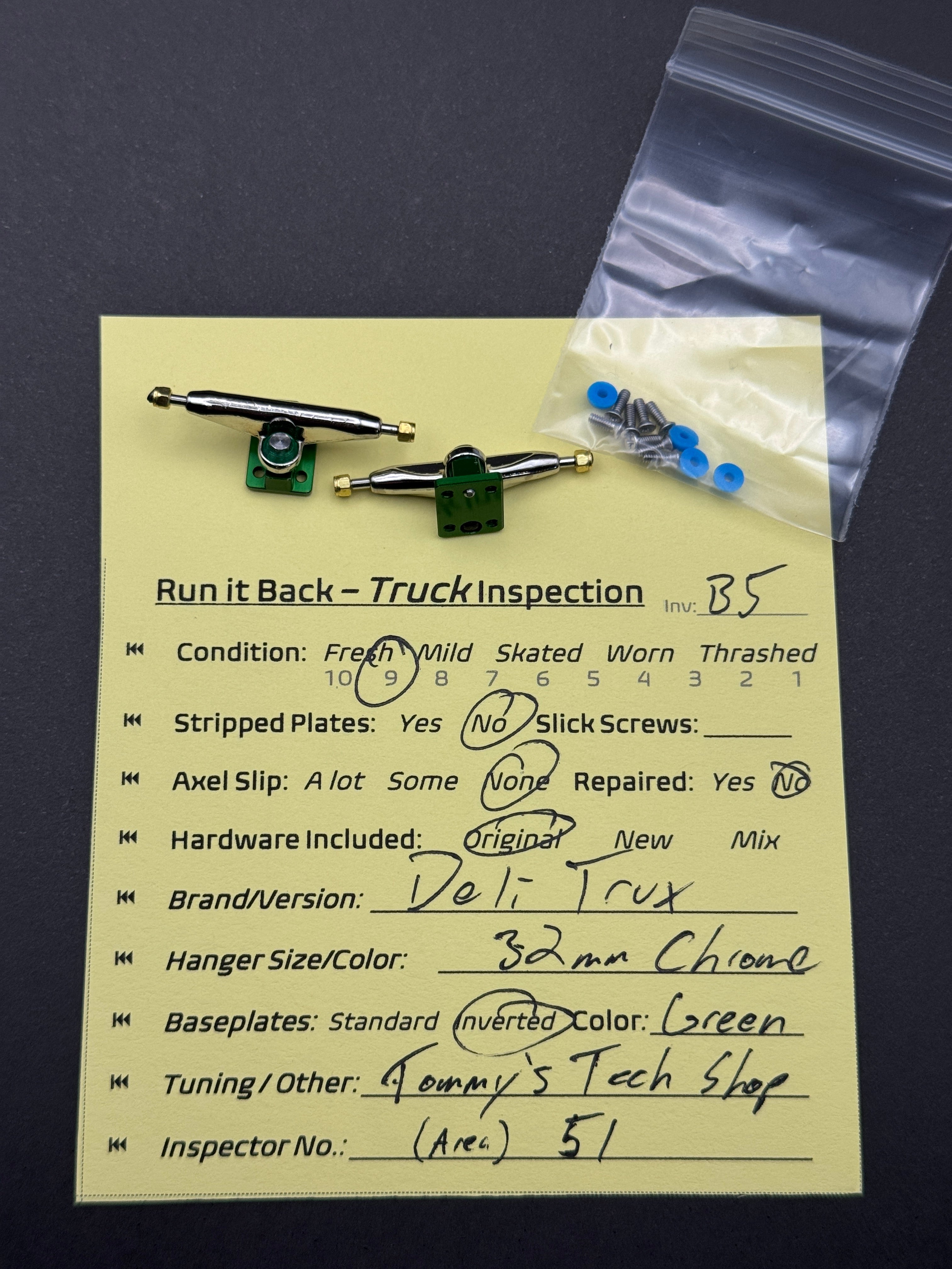 Deli Trux 32mm Chrome/Green - Fresh