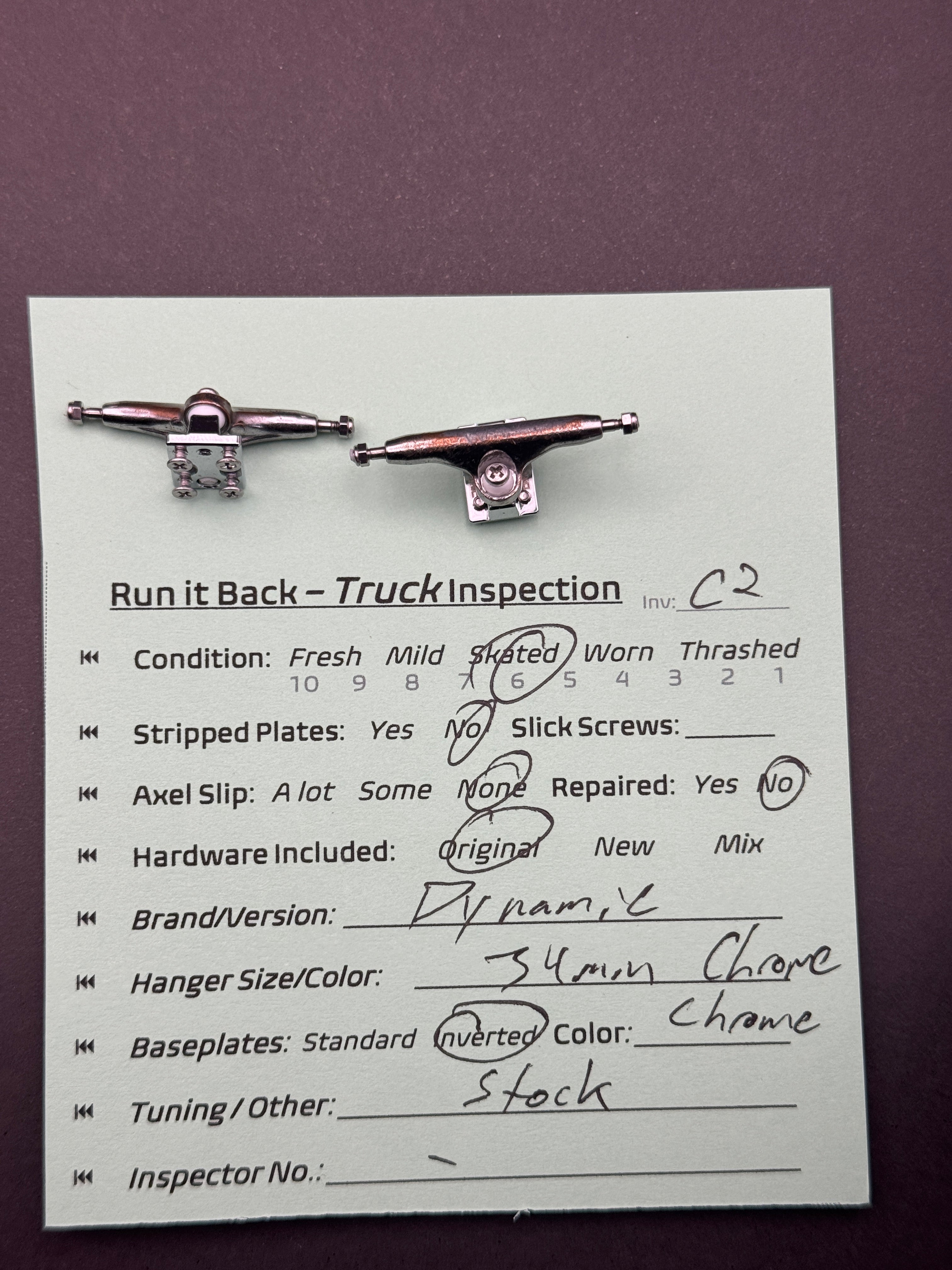 Dynamic 34mm Chrome - Skated