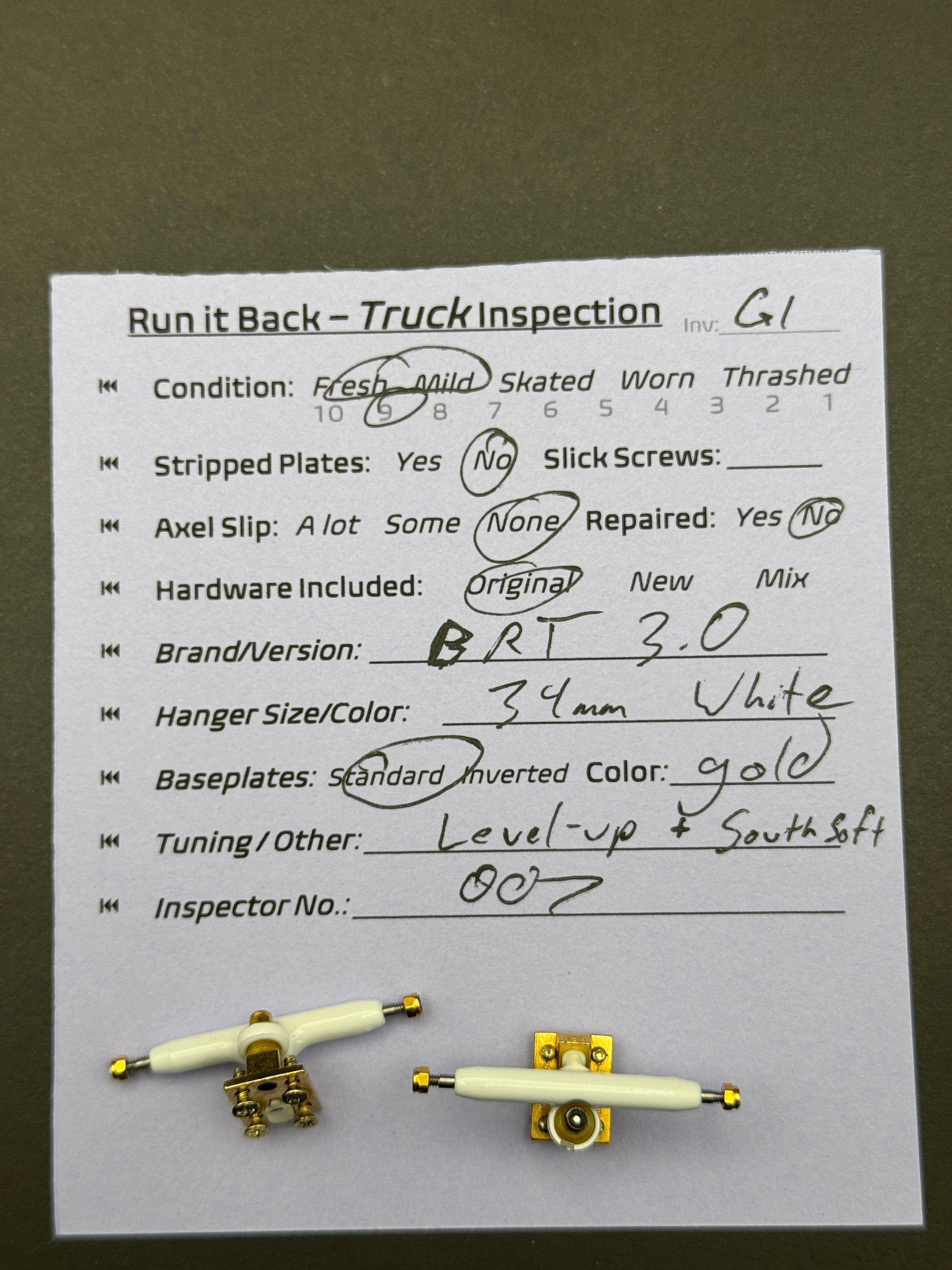 BRT 3.0 34mm White/Gold - Mild