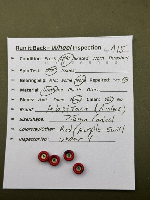 Abstract (A-Stock) 7.5mm Conical Red/Purple Swirl - Mild