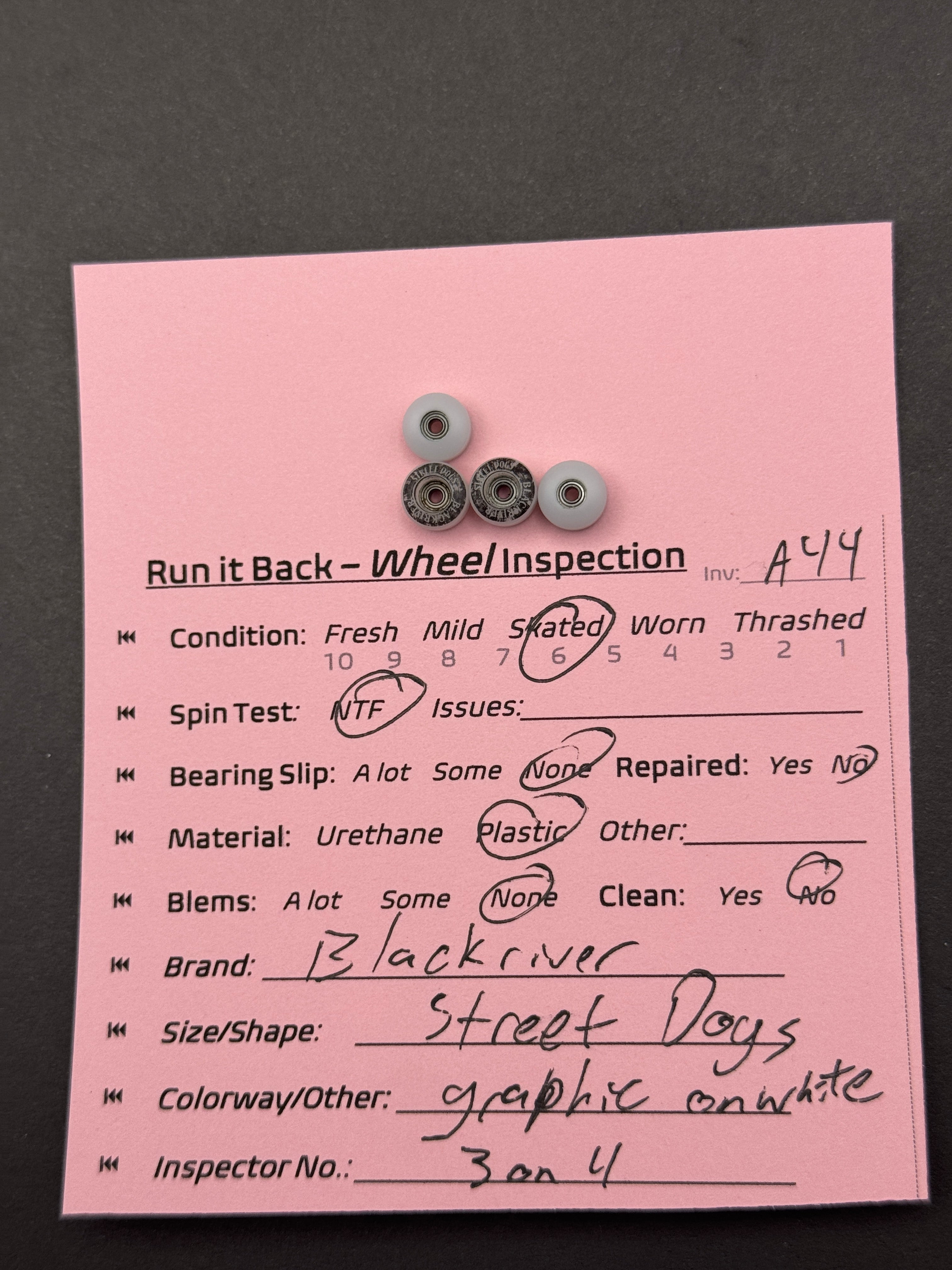 Blackriver Street Dogs Graphic on White - Skated