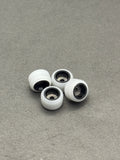 Flatface Dual Duro White/Black - Skated