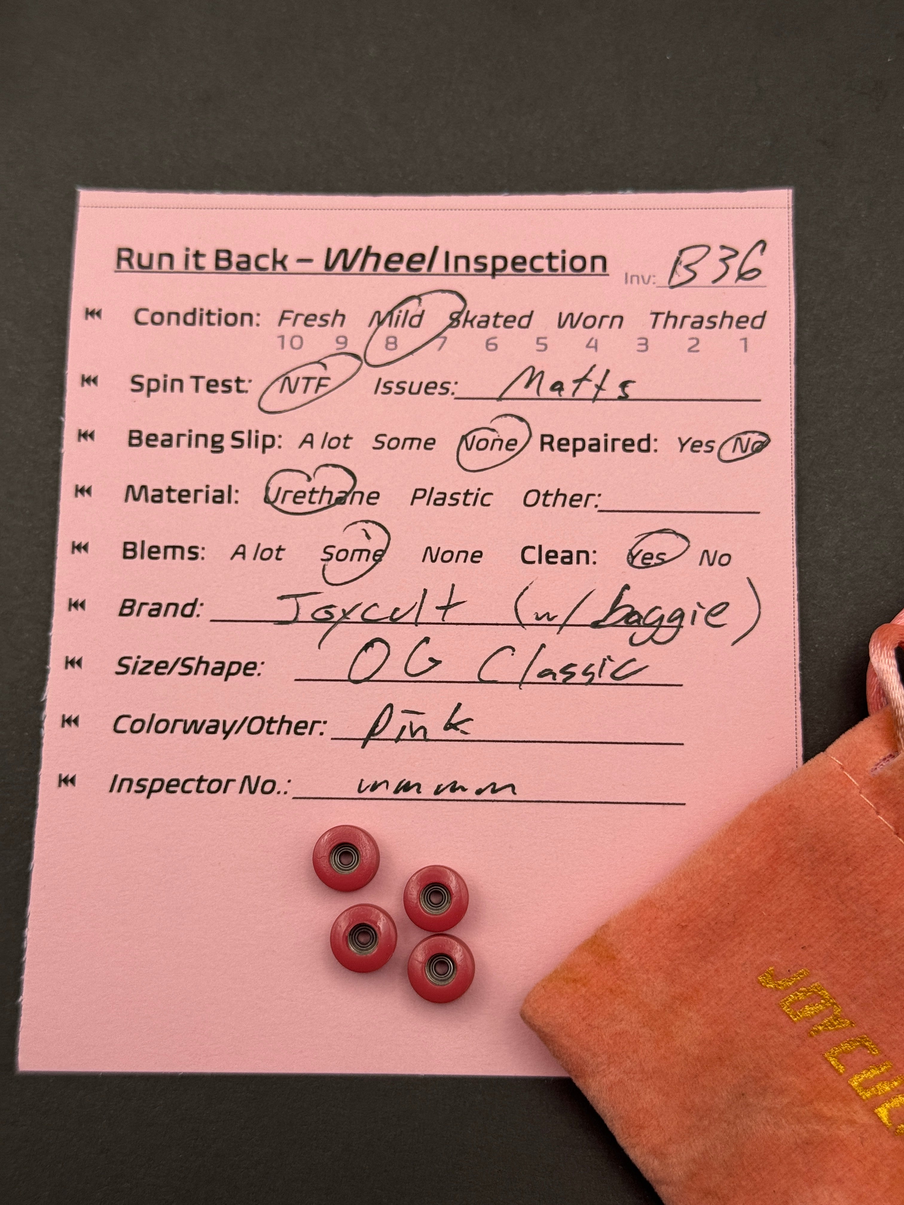 Joycult (w/ Matt Baggie) OG Classic Pink - Skated