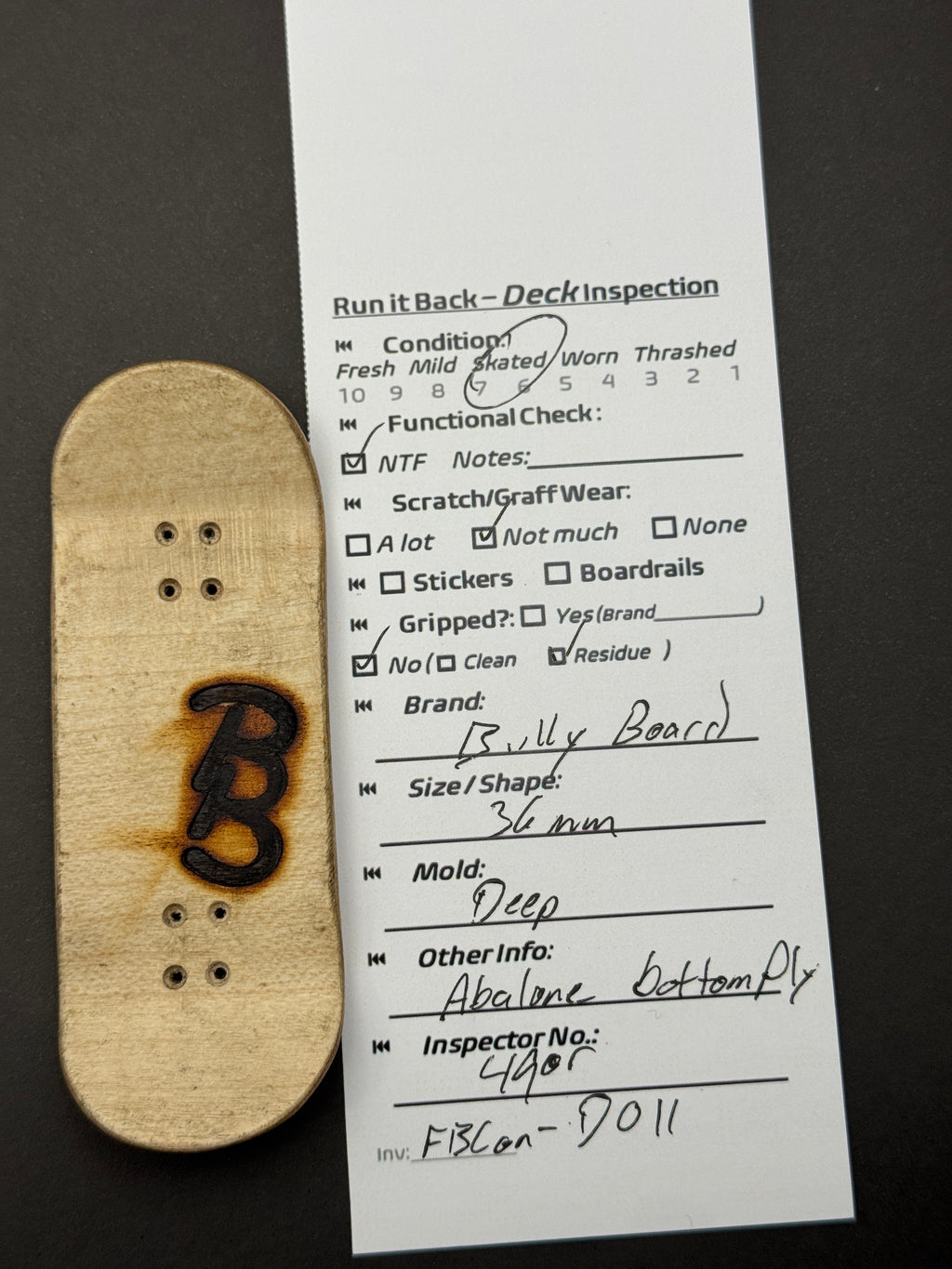Bully Board 36mm Deep Abalone Bottom Ply - Skated