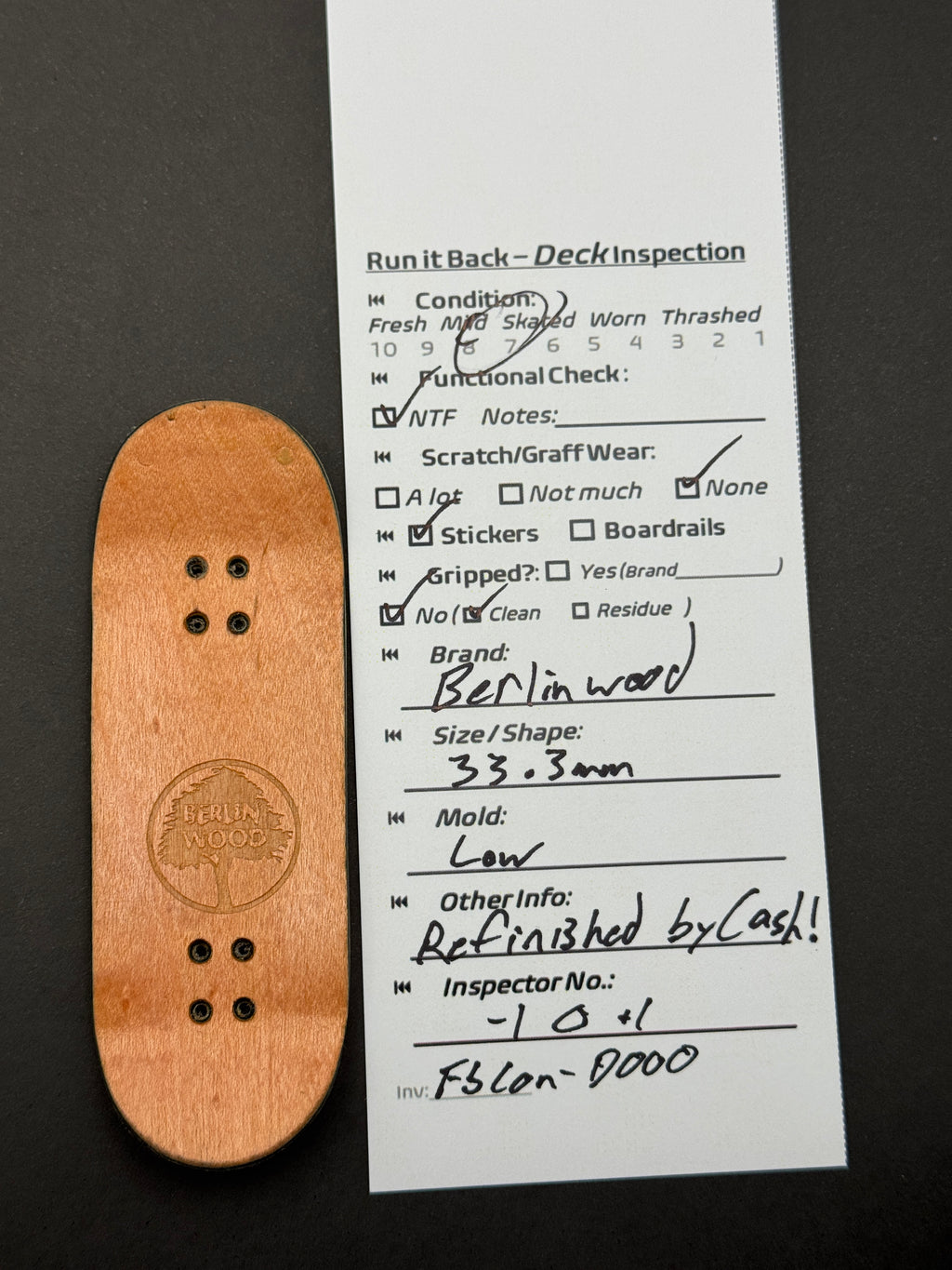 Berlinwood 33.3mm Low (Refinished by CashFb) - Mild