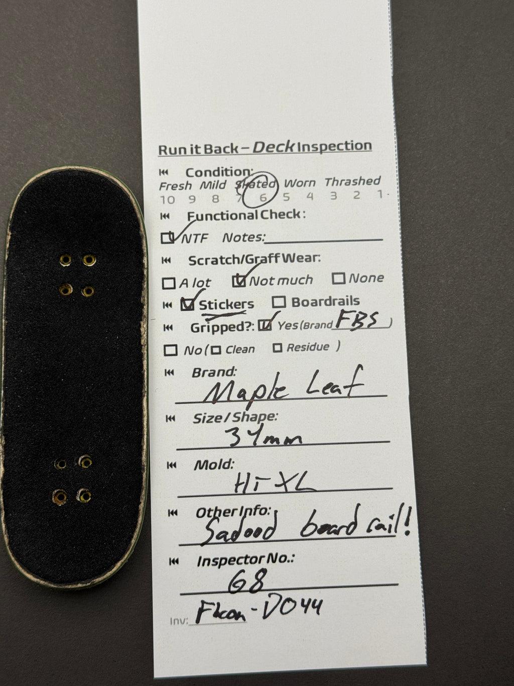 Maple Leaf 34mm Hi XL w/ Sadood Board Rails - Skated